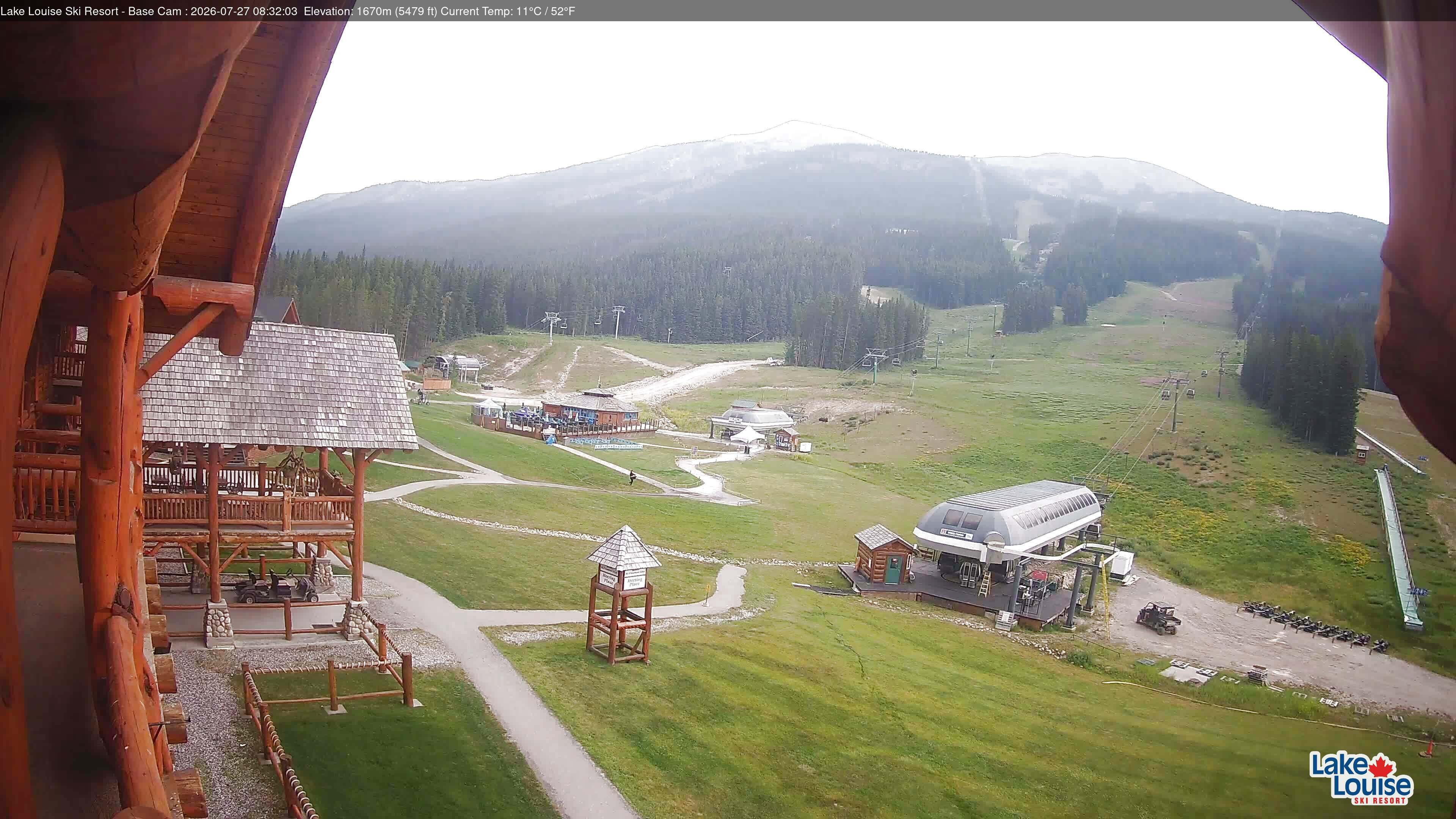 Archiv Foto Webcam Lake Louise: Talstation