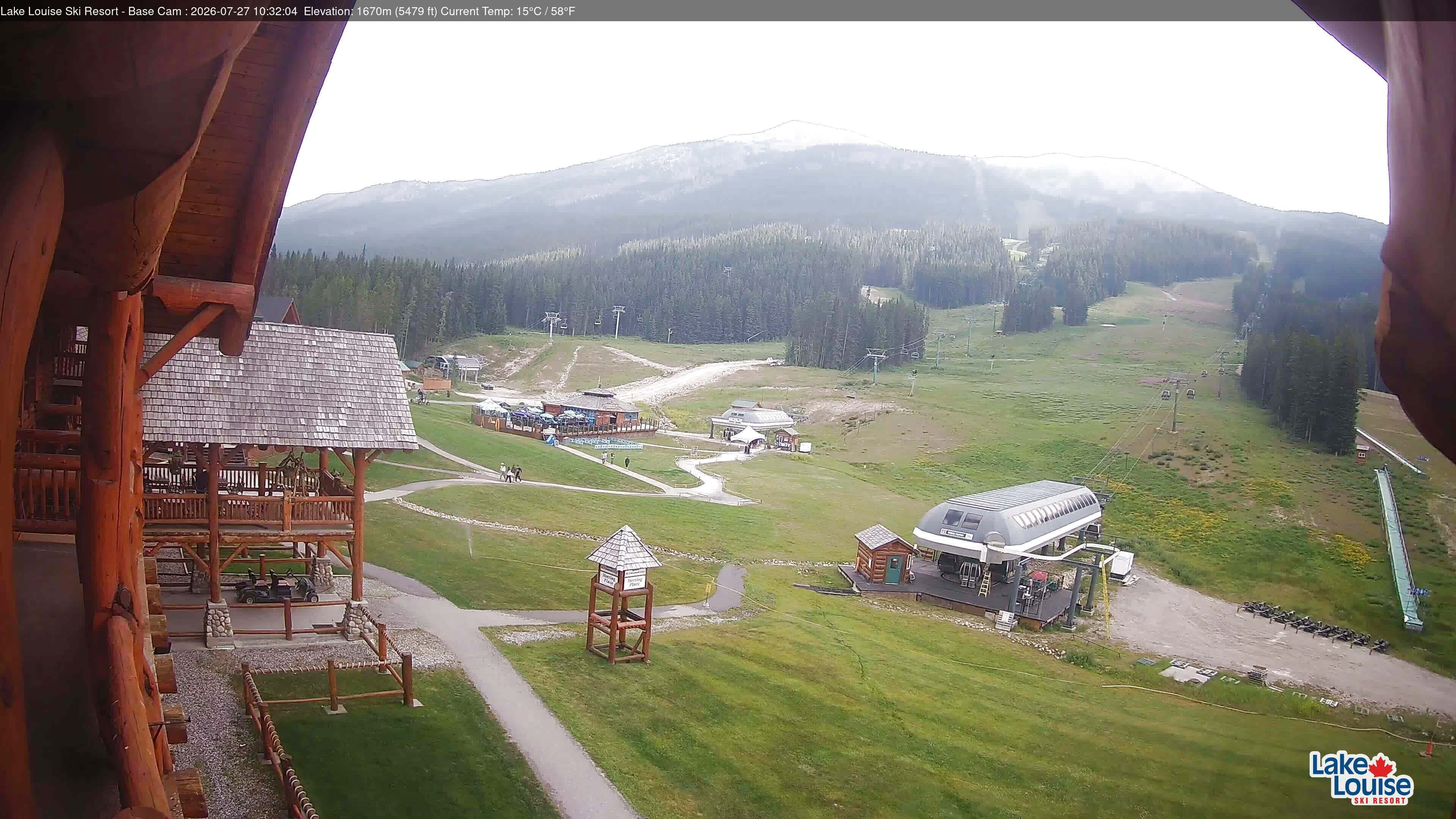 Archiv Foto Webcam Lake Louise: Talstation
