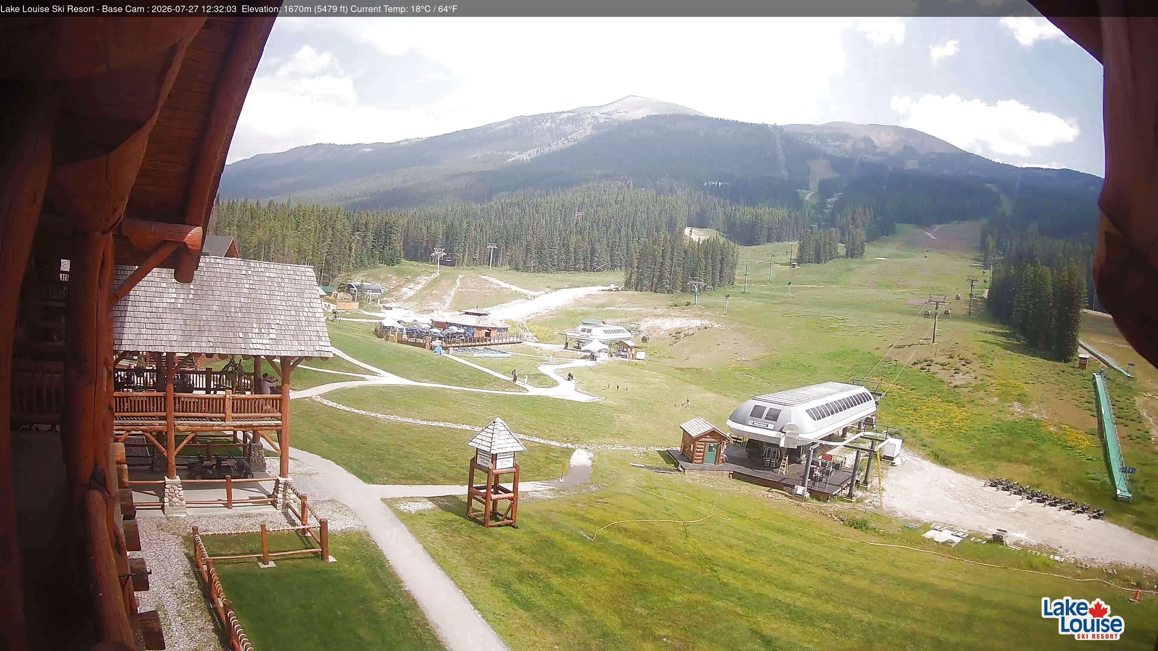 Archiv Foto Webcam Lake Louise: Talstation