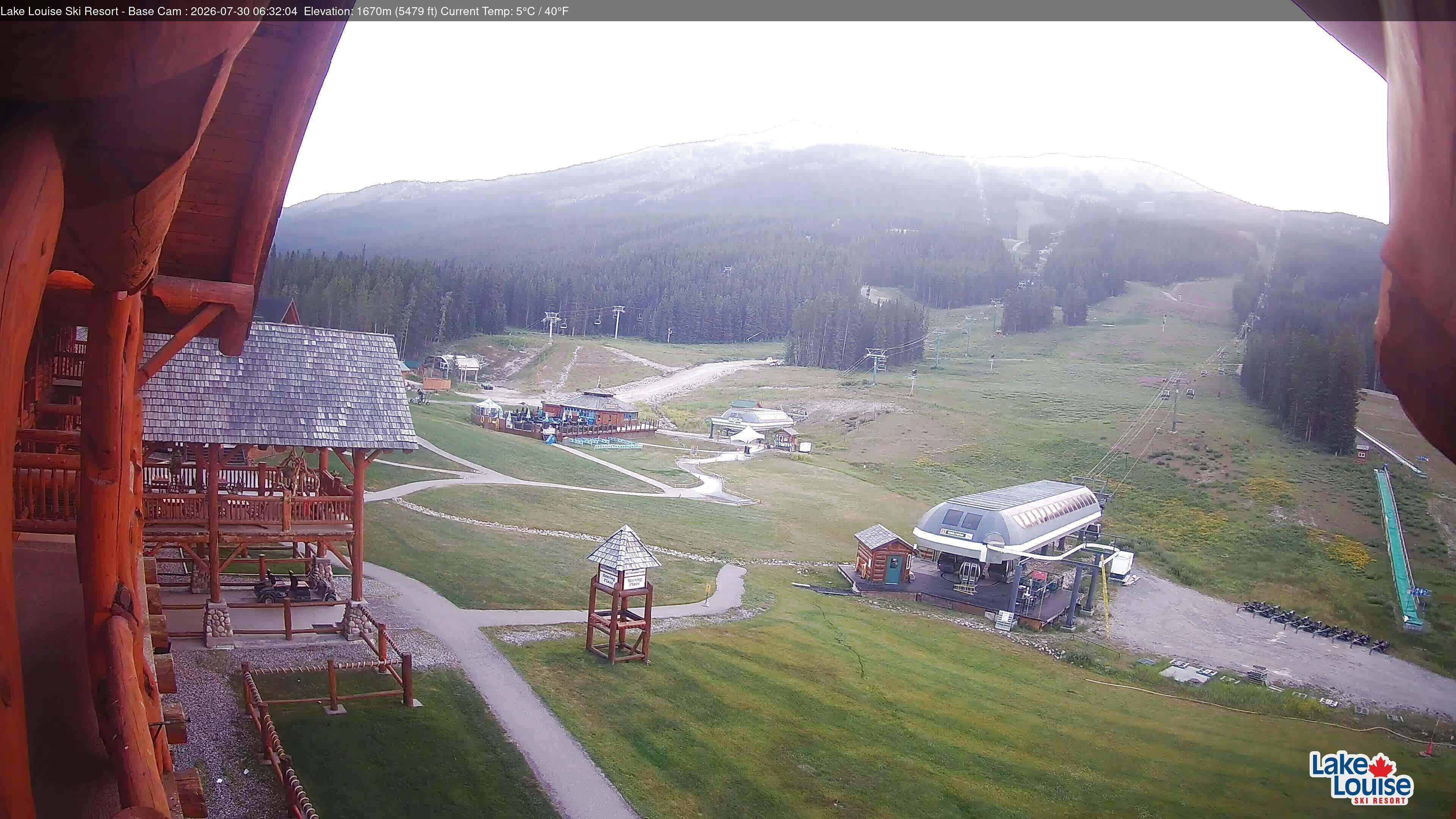 Archiv Foto Webcam Lake Louise: Talstation