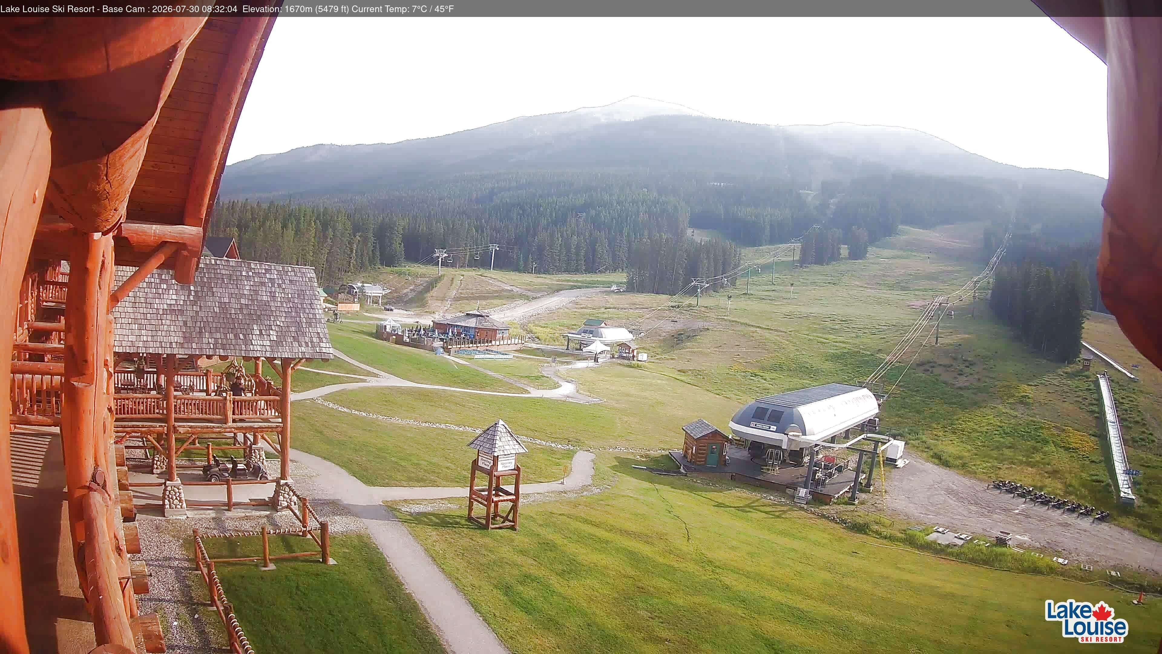 Archiv Foto Webcam Lake Louise: Talstation