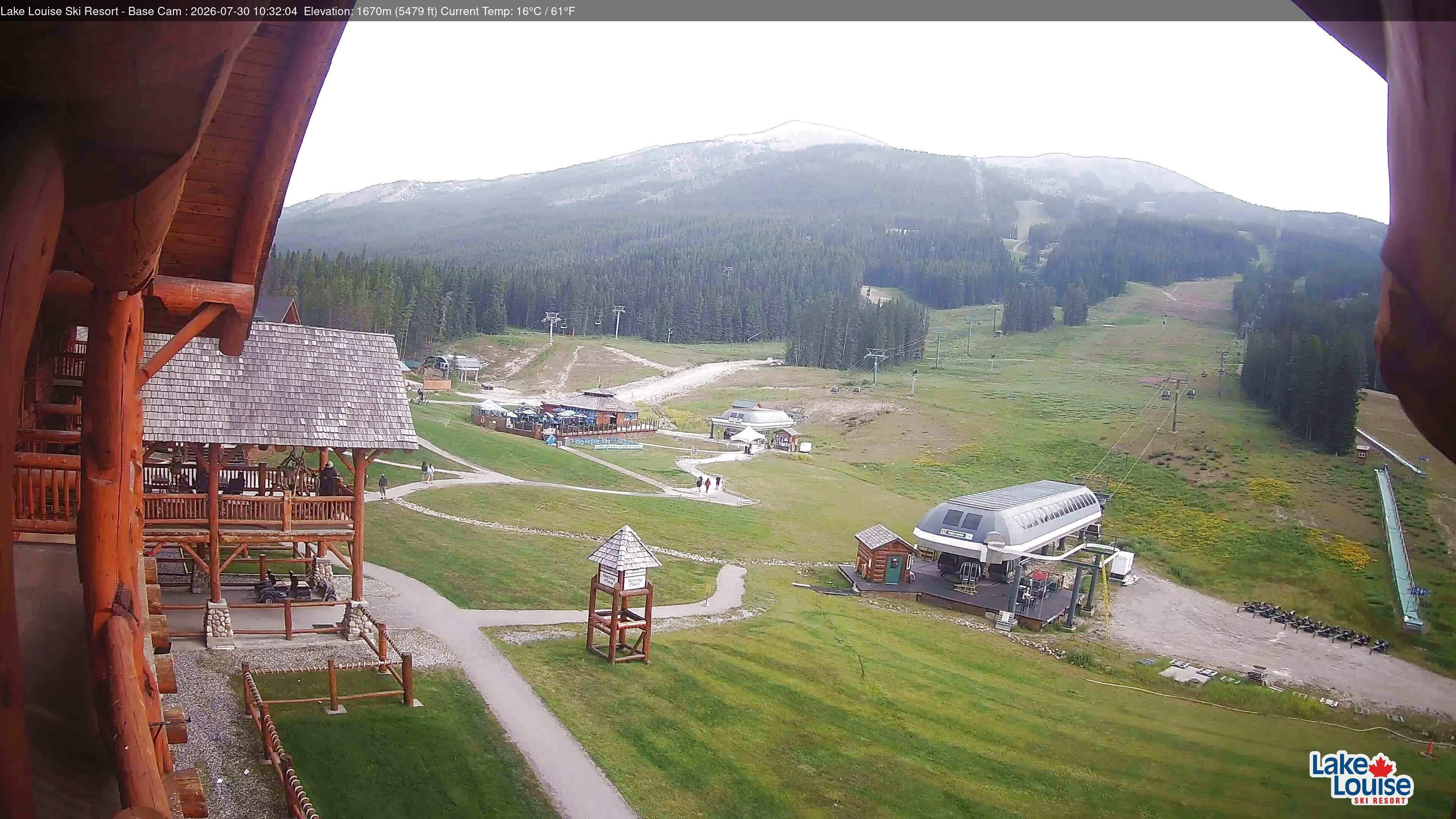 Archiv Foto Webcam Lake Louise: Talstation