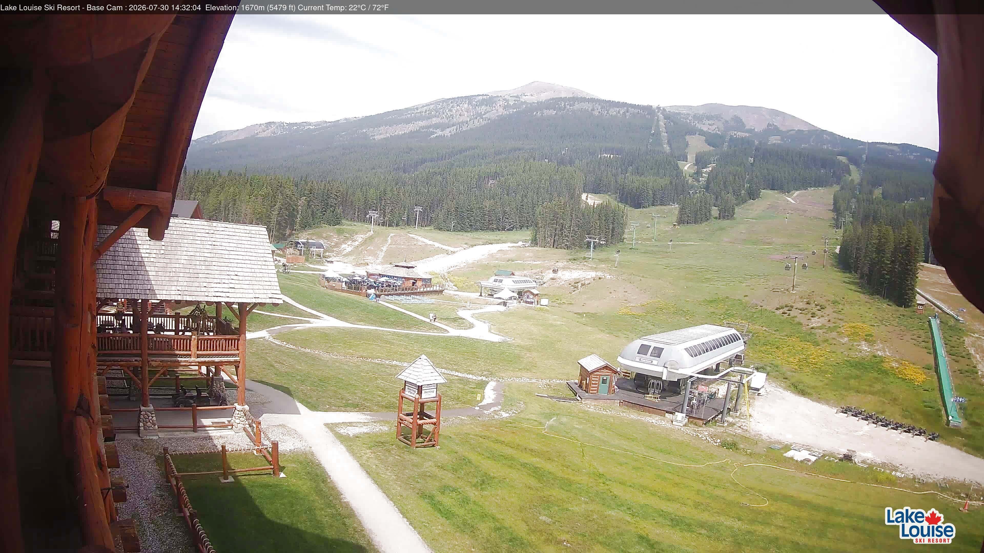 Archiv Foto Webcam Lake Louise: Talstation