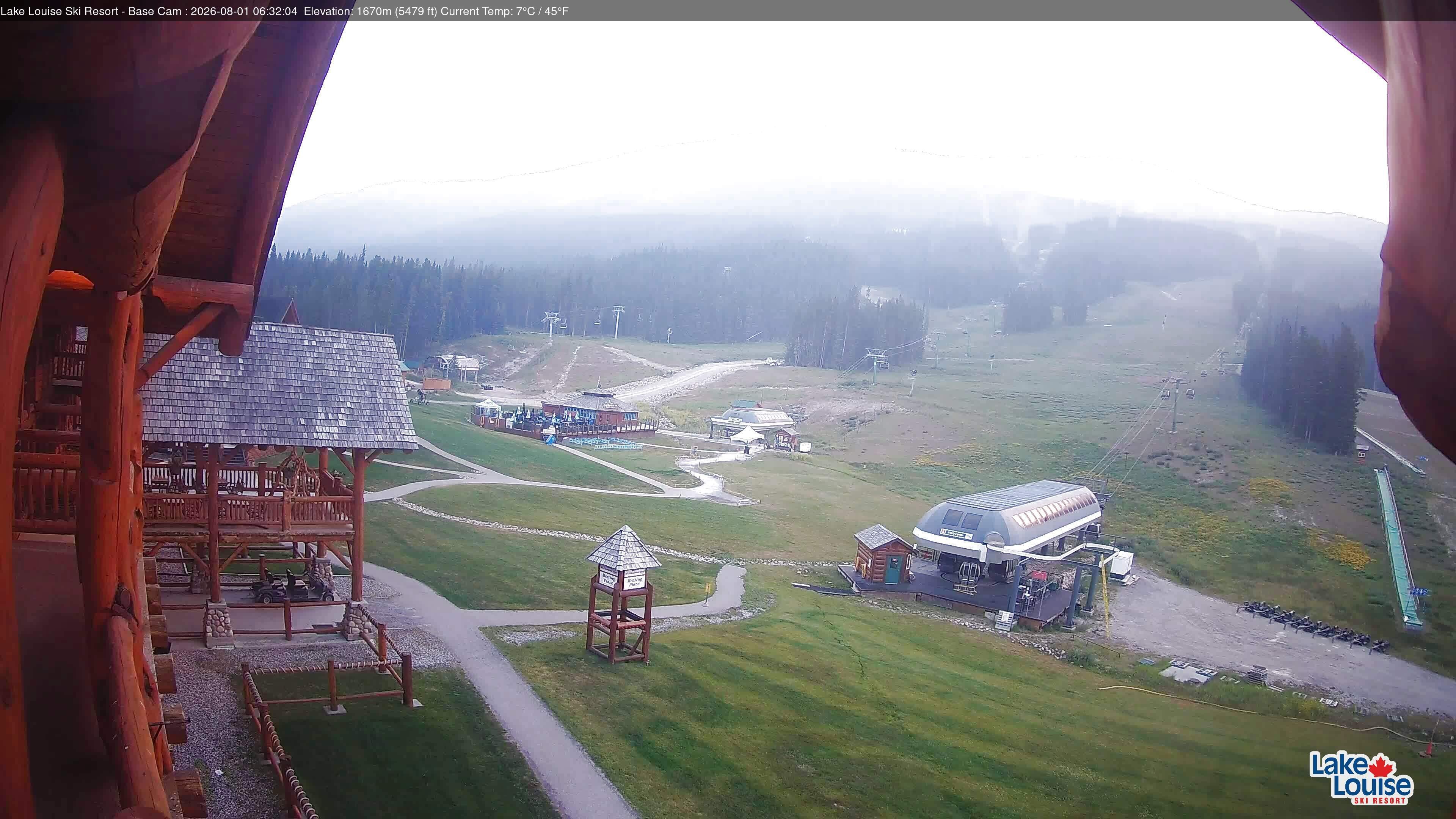 Archiv Foto Webcam Lake Louise: Talstation