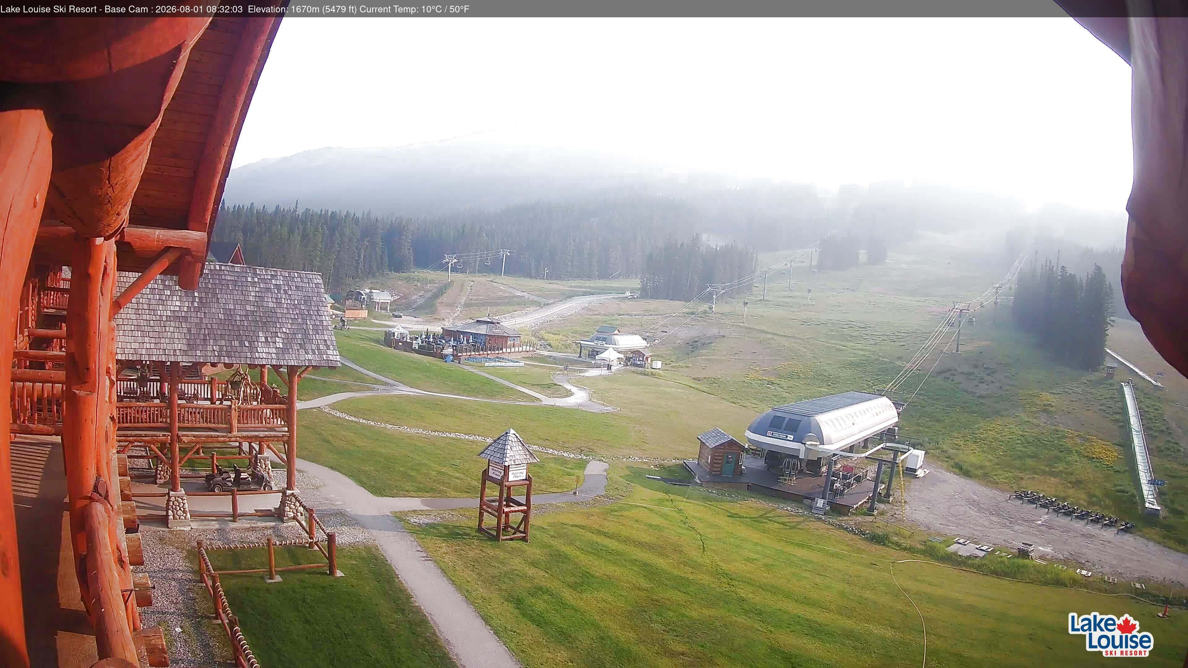 Archiv Foto Webcam Lake Louise: Talstation