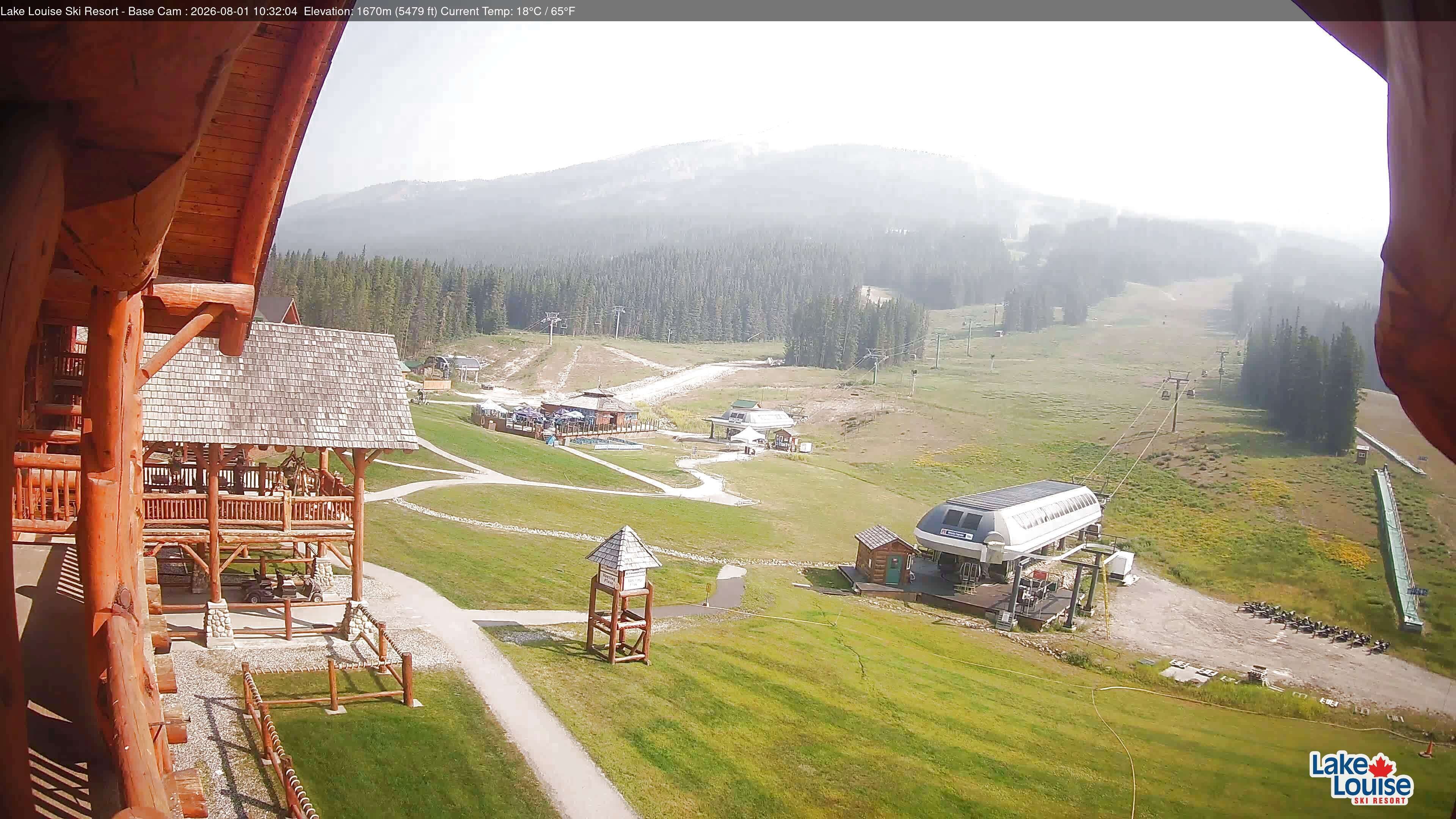 Archiv Foto Webcam Lake Louise: Talstation