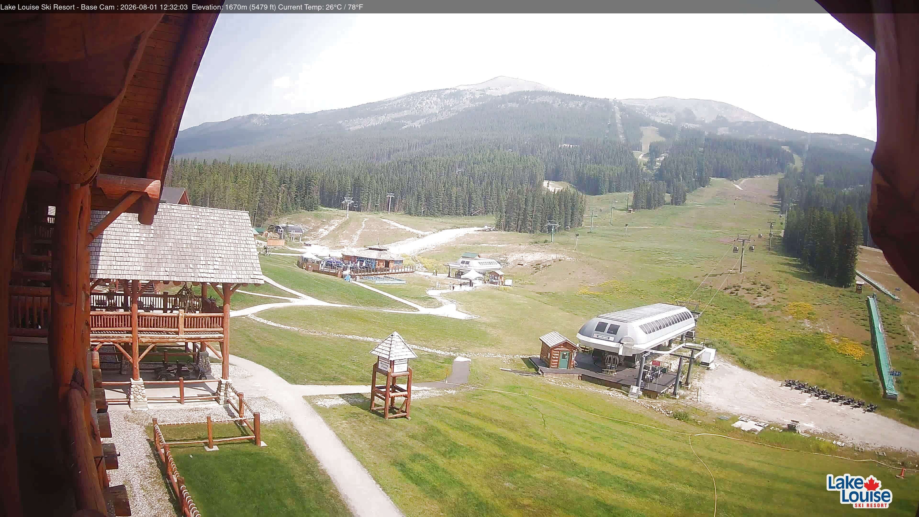 Archiv Foto Webcam Lake Louise: Talstation