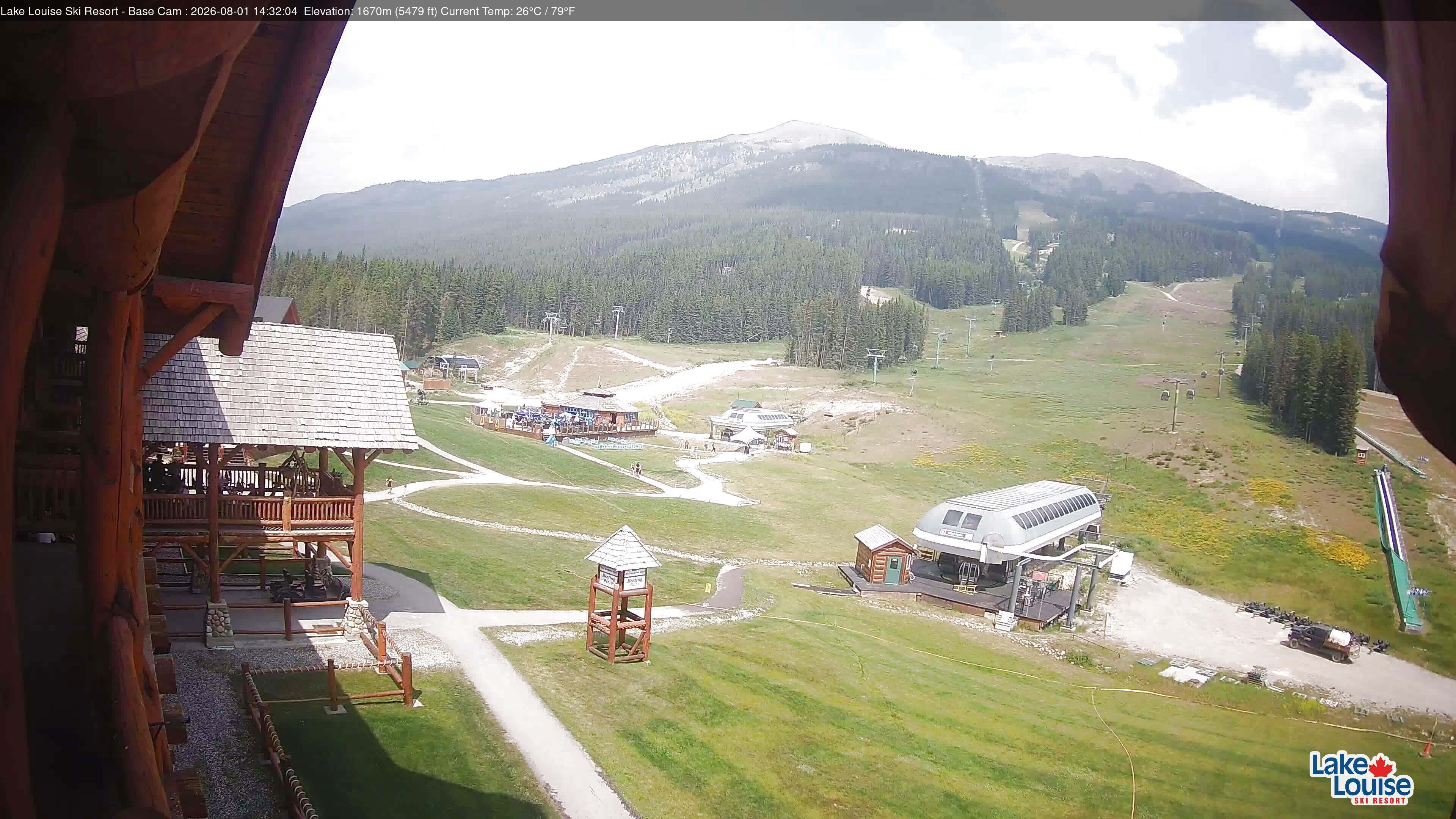 Archiv Foto Webcam Lake Louise: Talstation