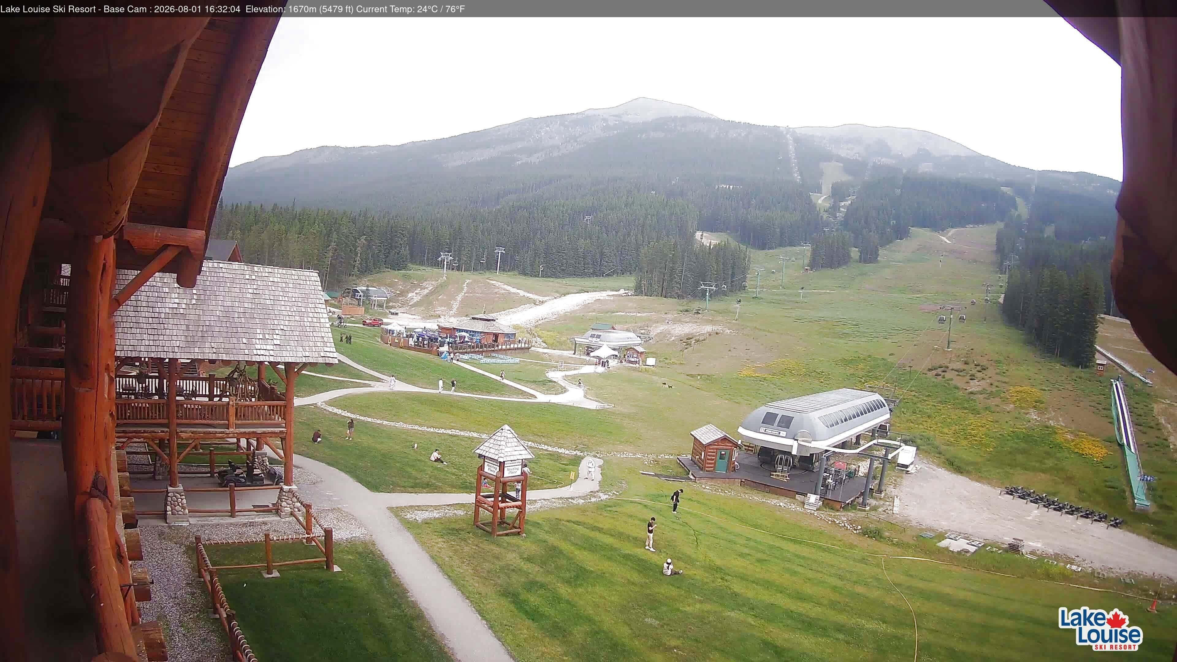 Archiv Foto Webcam Lake Louise: Talstation