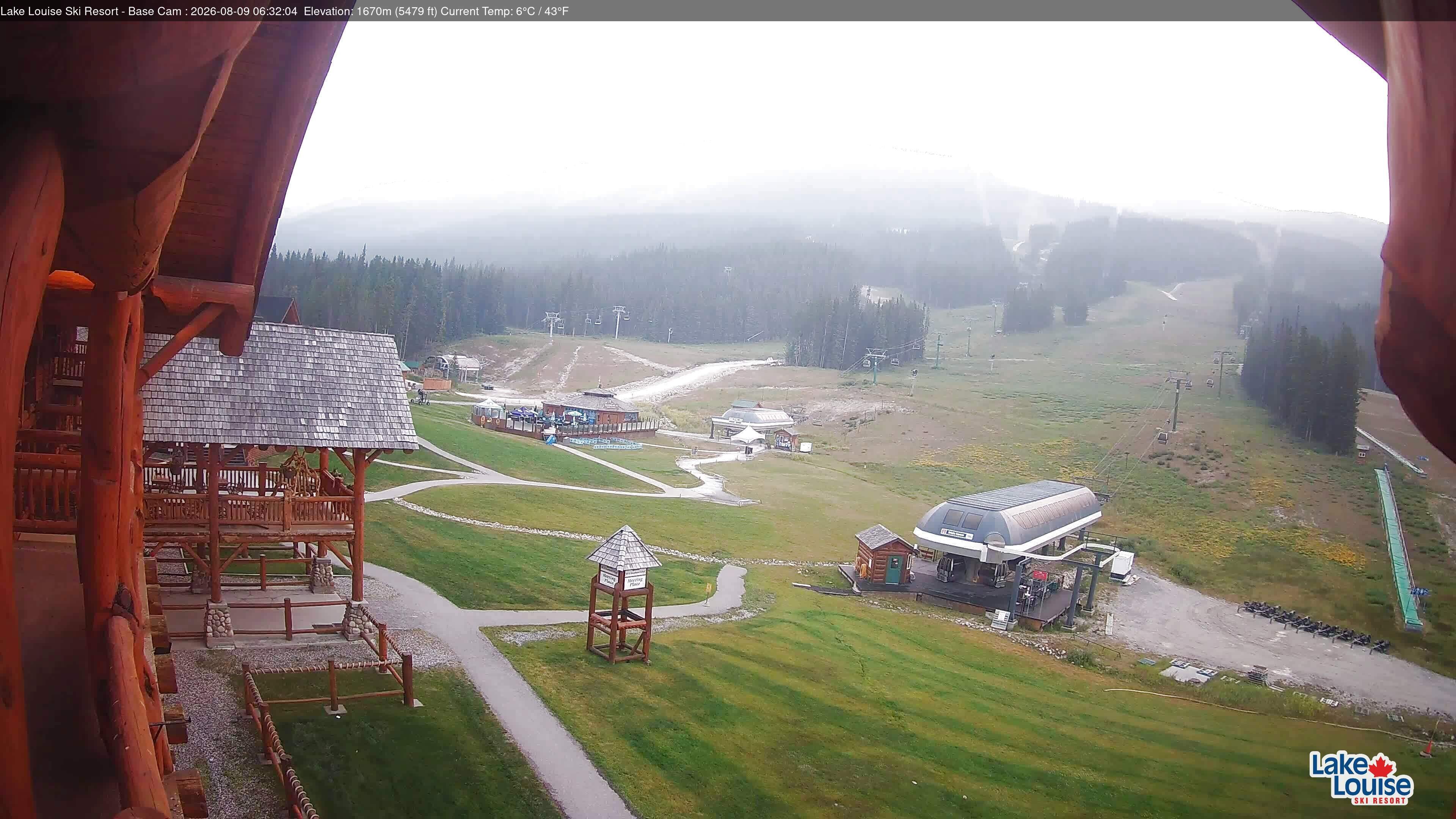 Archiv Foto Webcam Lake Louise: Talstation