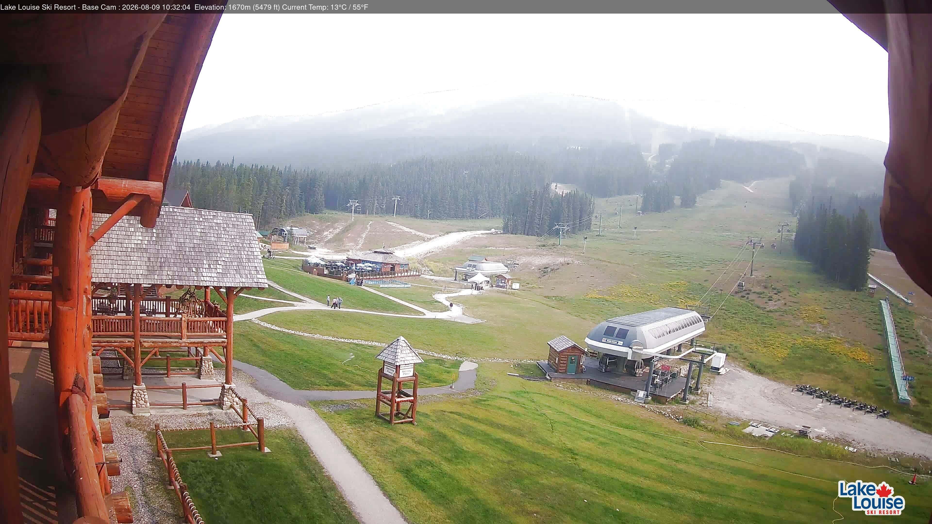 Archiv Foto Webcam Lake Louise: Talstation