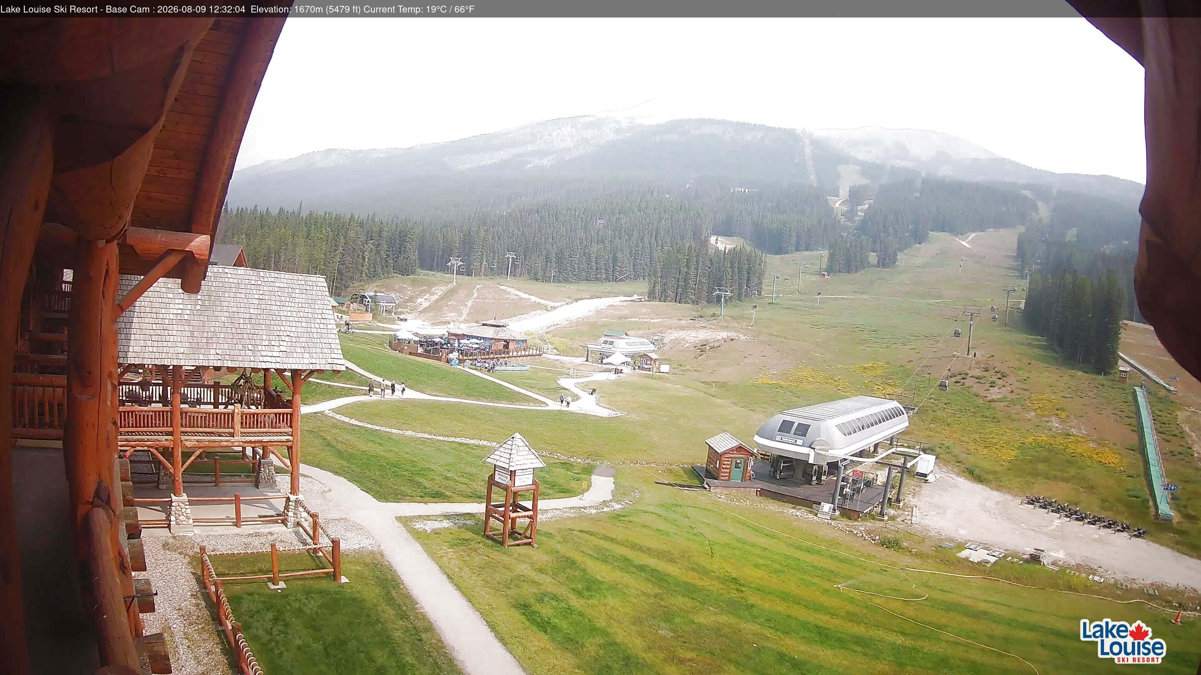 Archiv Foto Webcam Lake Louise: Talstation