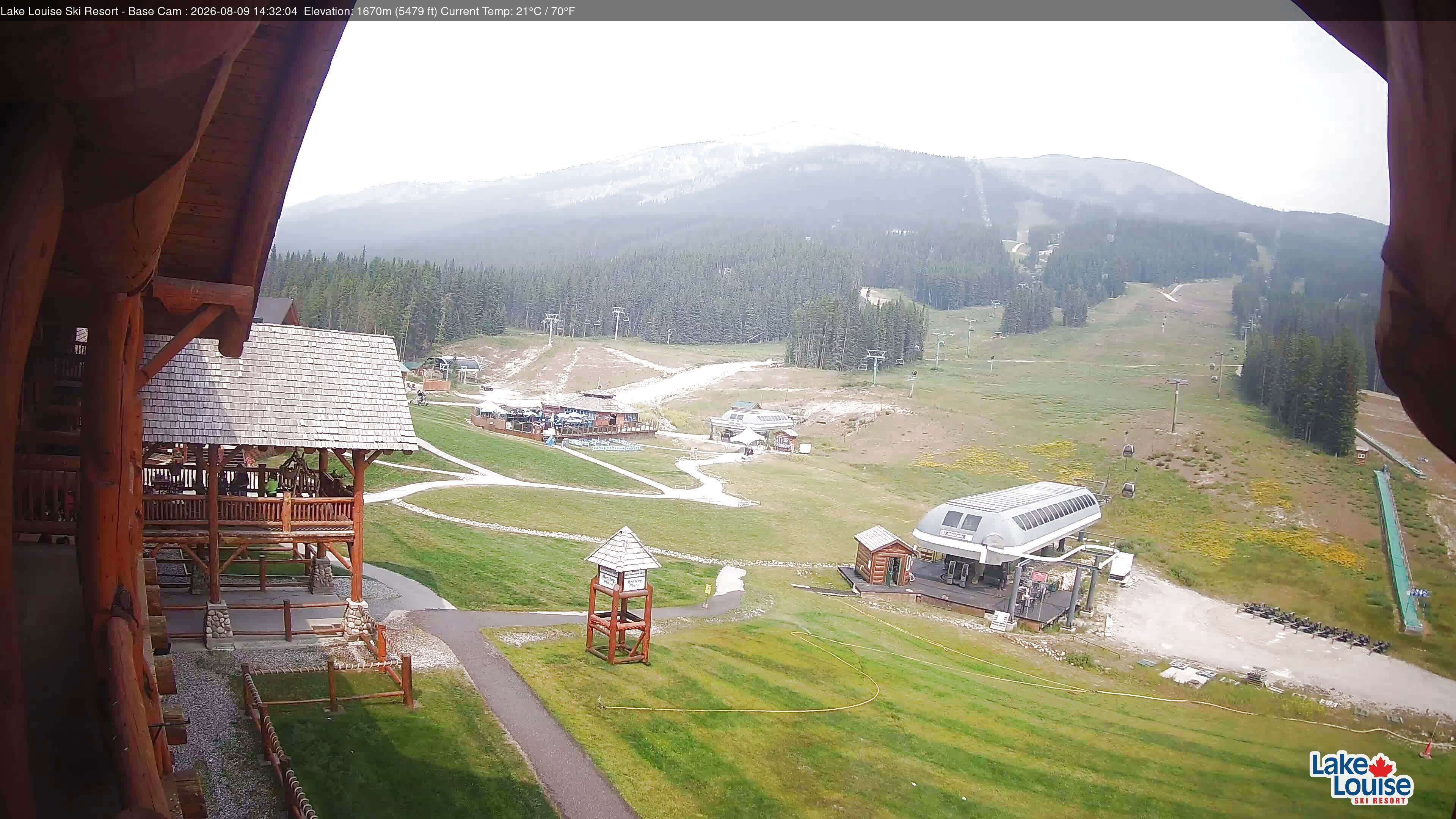 Archiv Foto Webcam Lake Louise: Talstation