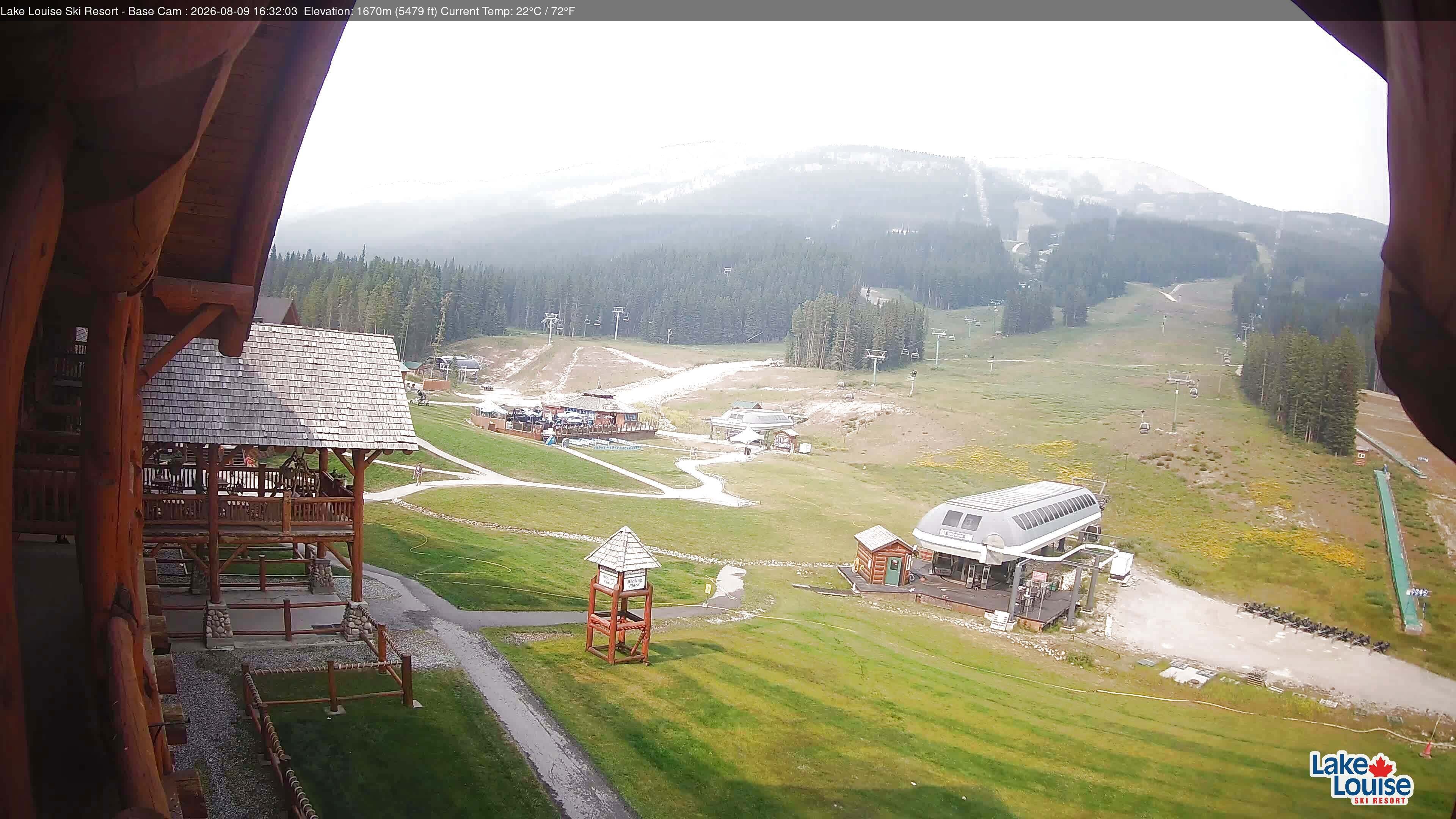 Archiv Foto Webcam Lake Louise: Talstation