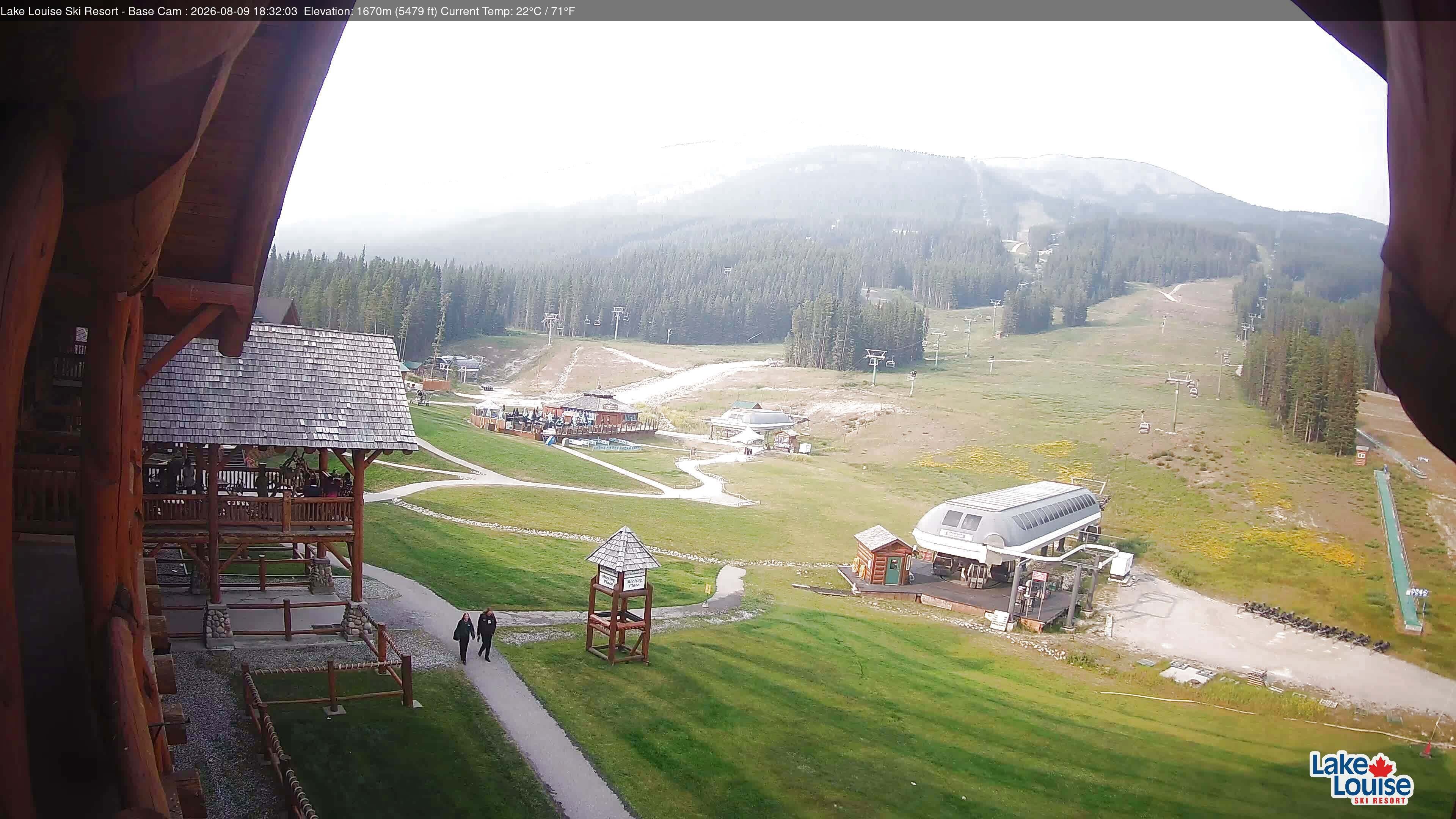 Archiv Foto Webcam Lake Louise: Talstation