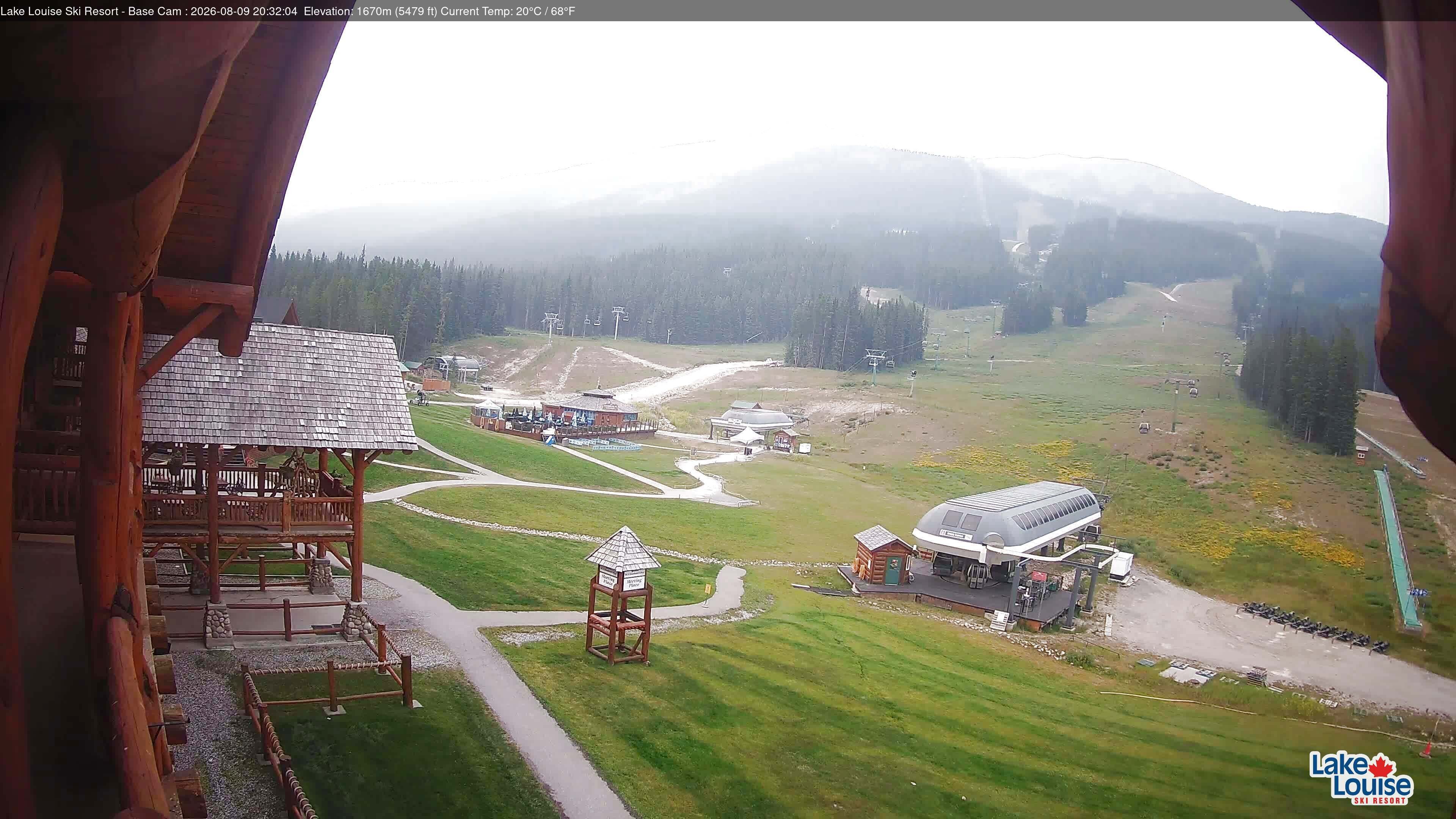 Archiv Foto Webcam Lake Louise: Talstation