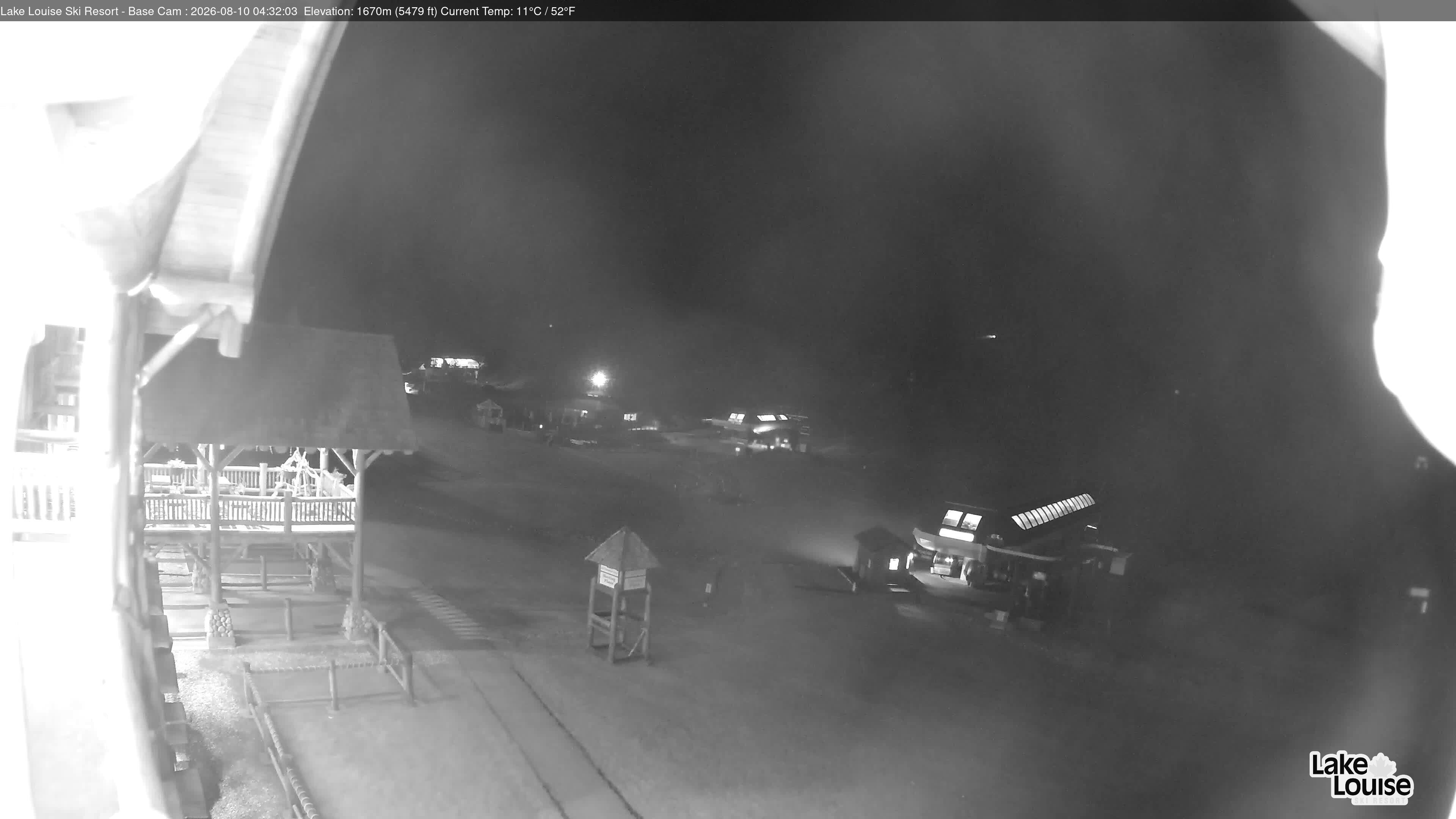 Archiv Foto Webcam Lake Louise: Talstation