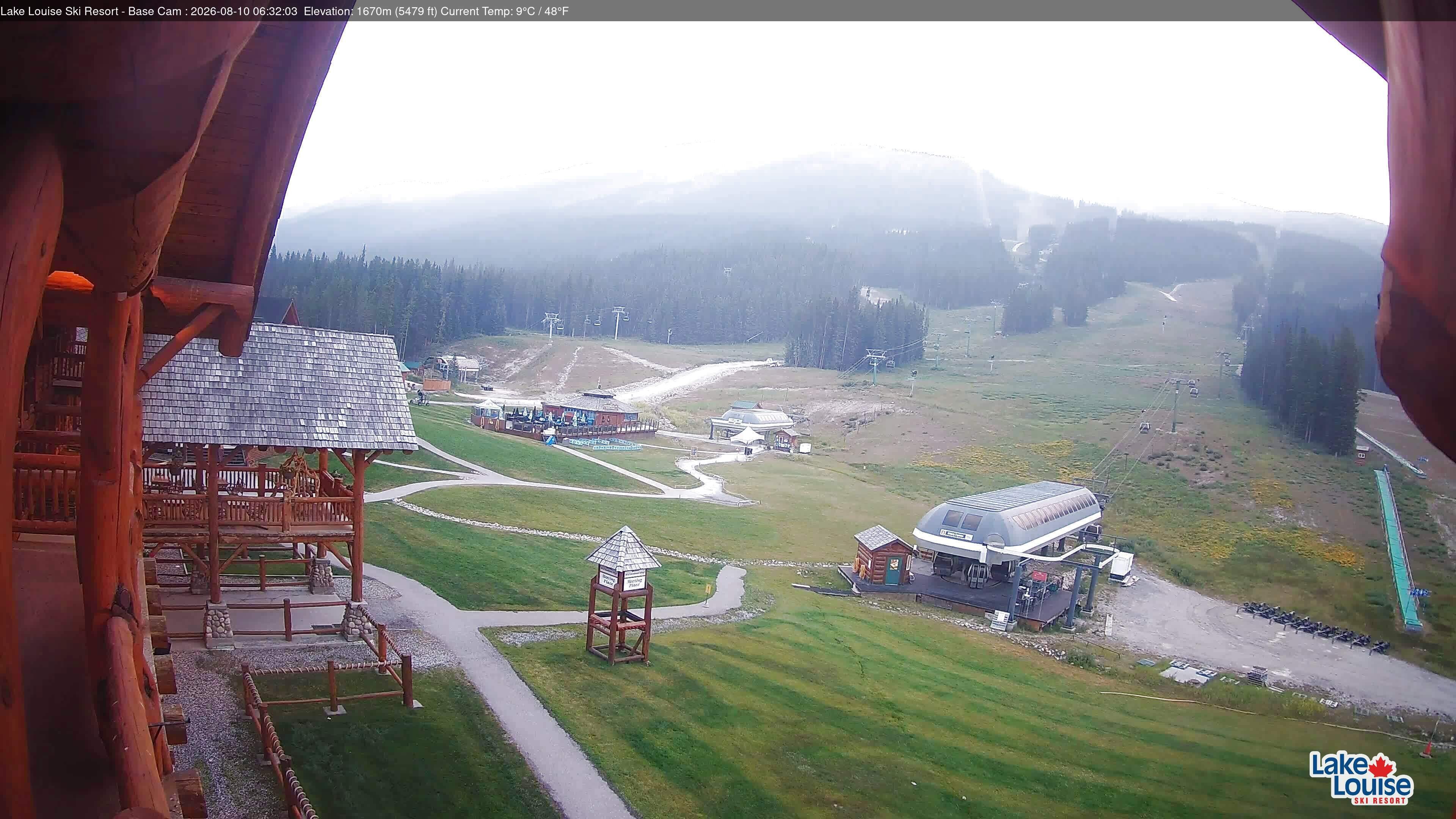 Archiv Foto Webcam Lake Louise: Talstation