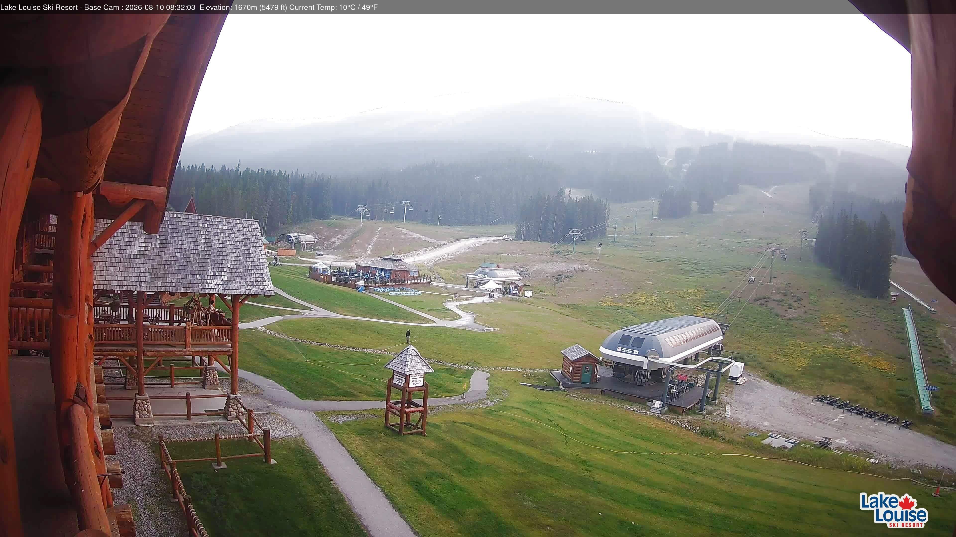 Archiv Foto Webcam Lake Louise: Talstation