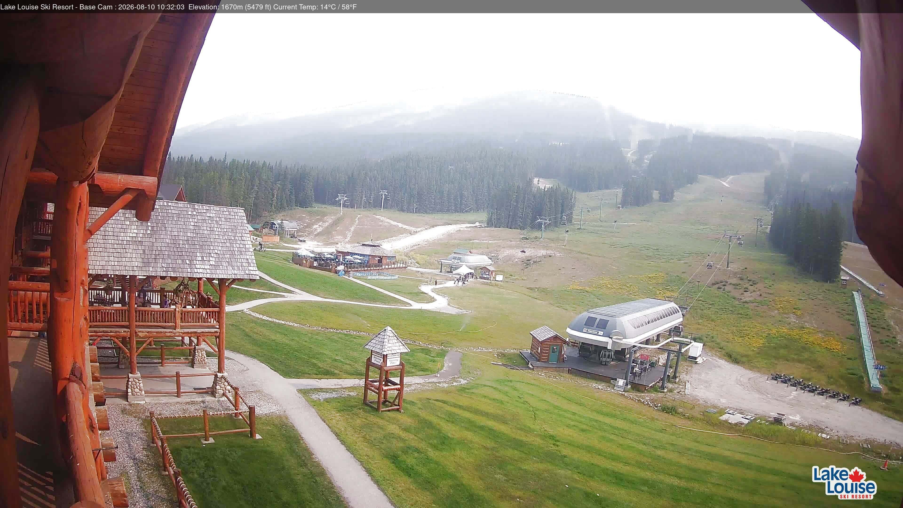 Archiv Foto Webcam Lake Louise: Talstation