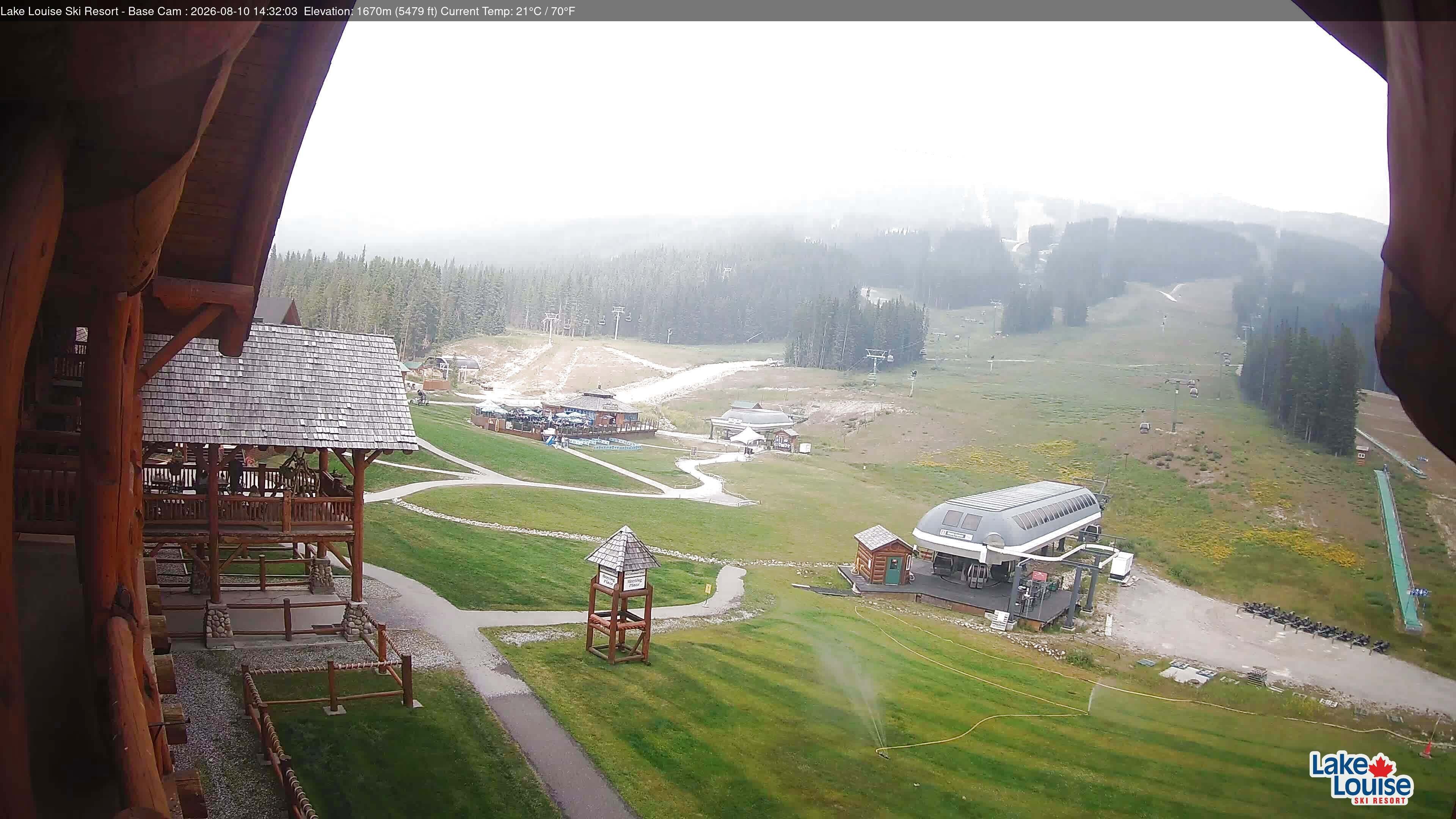 Archiv Foto Webcam Lake Louise: Talstation