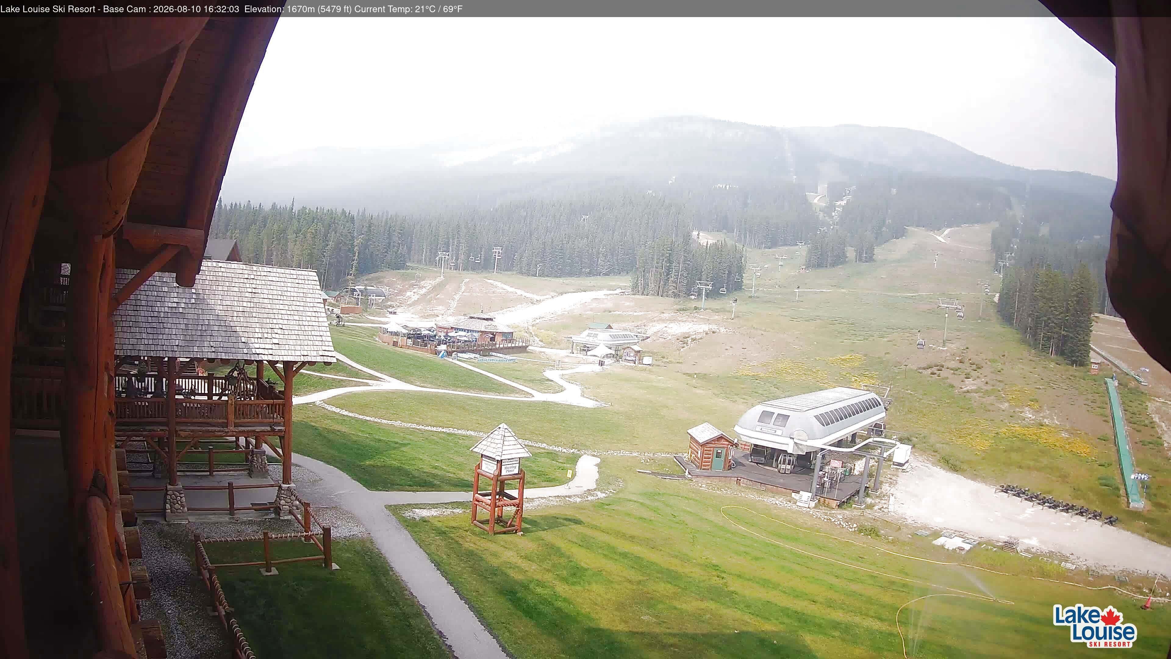 Archiv Foto Webcam Lake Louise: Talstation
