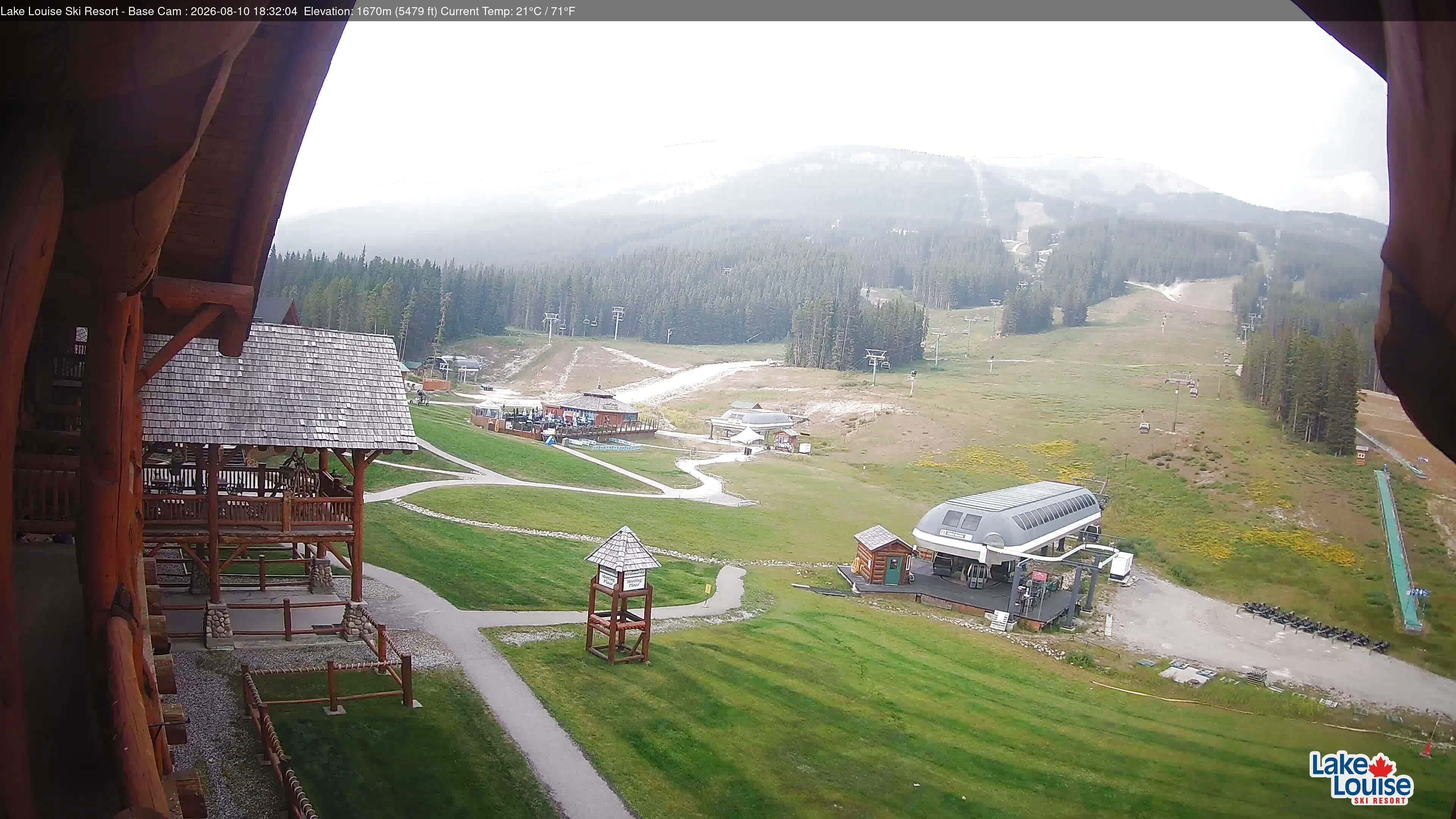 Archiv Foto Webcam Lake Louise: Talstation