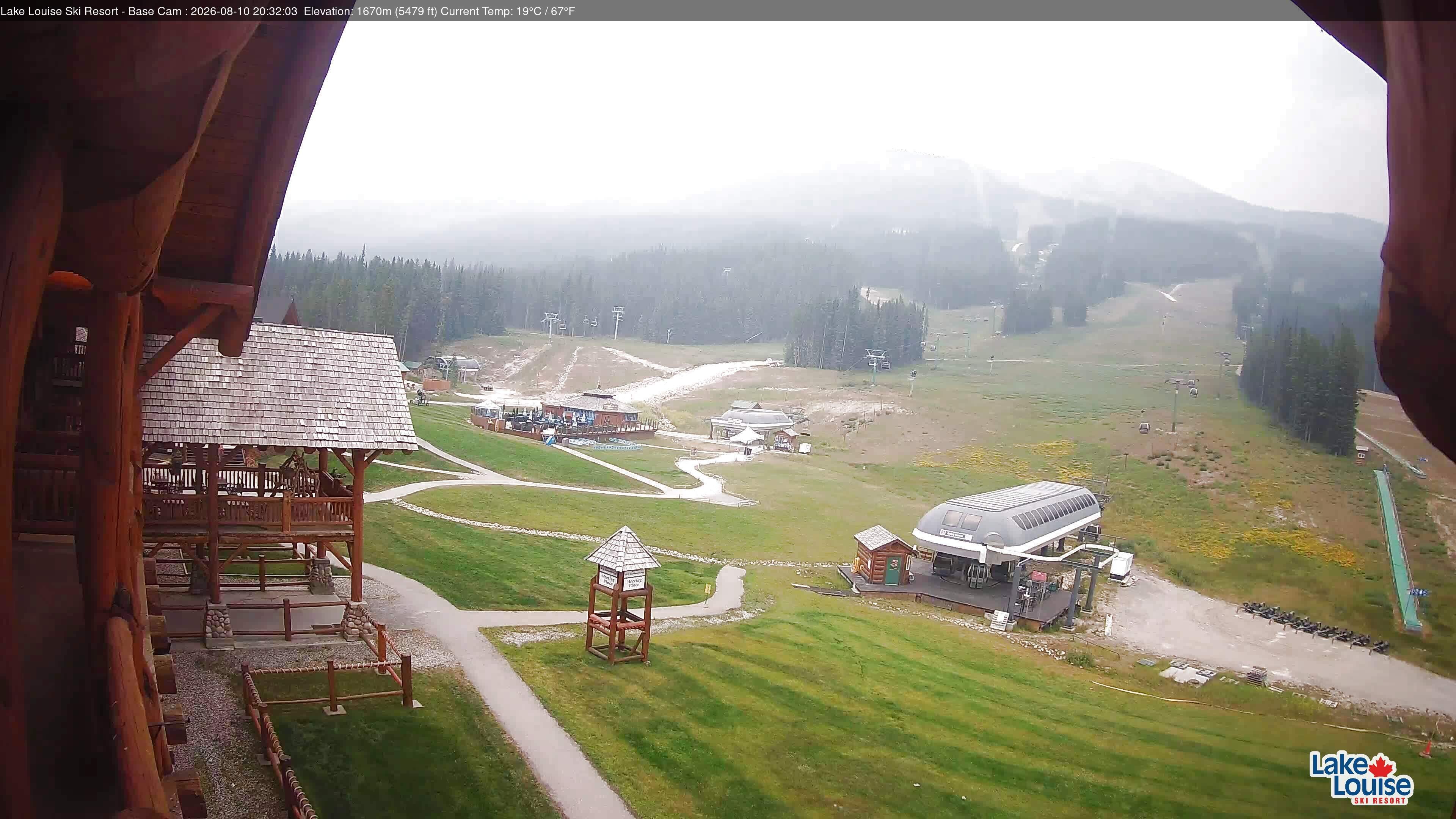 Archiv Foto Webcam Lake Louise: Talstation