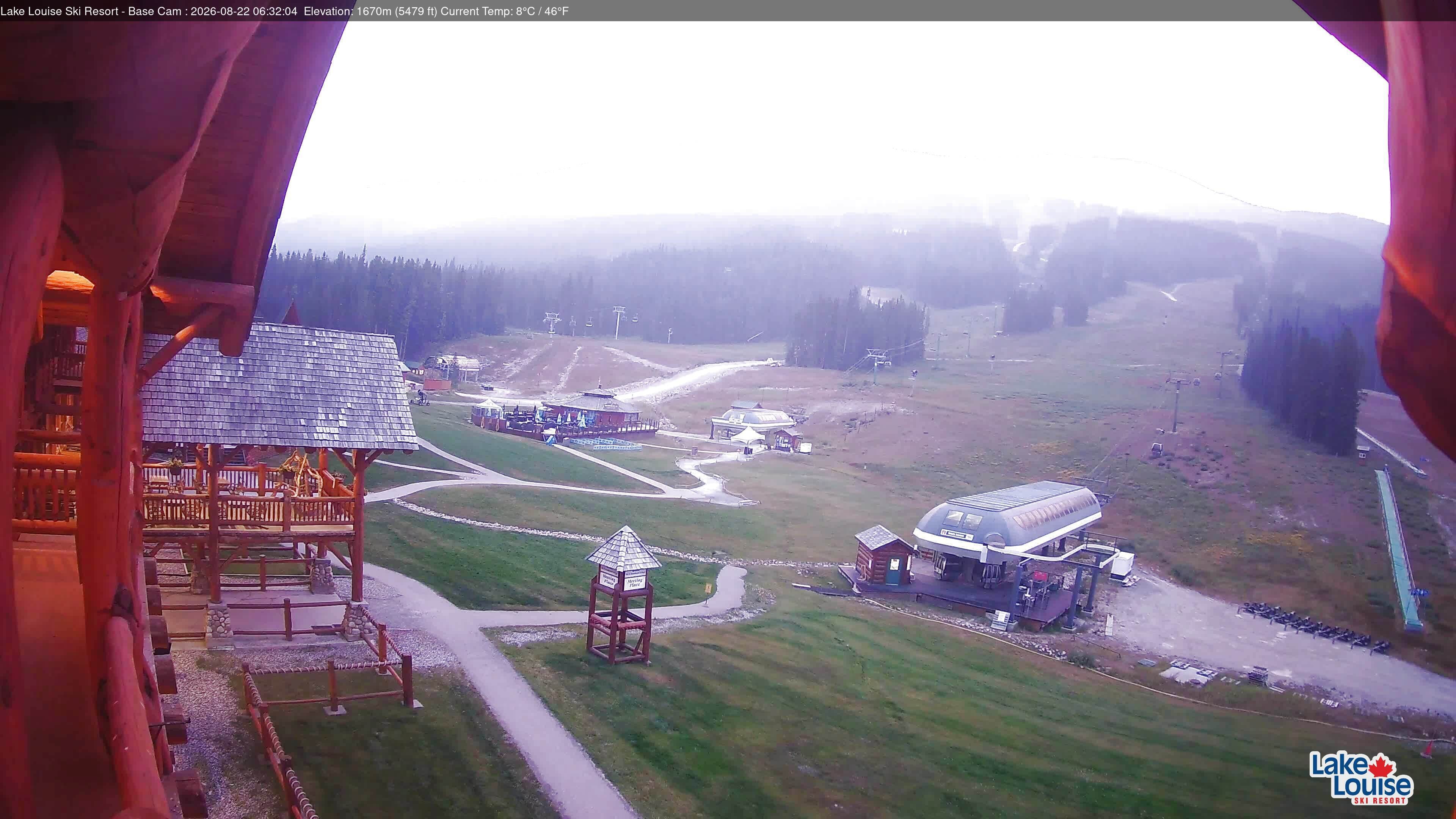 Archiv Foto Webcam Lake Louise: Talstation