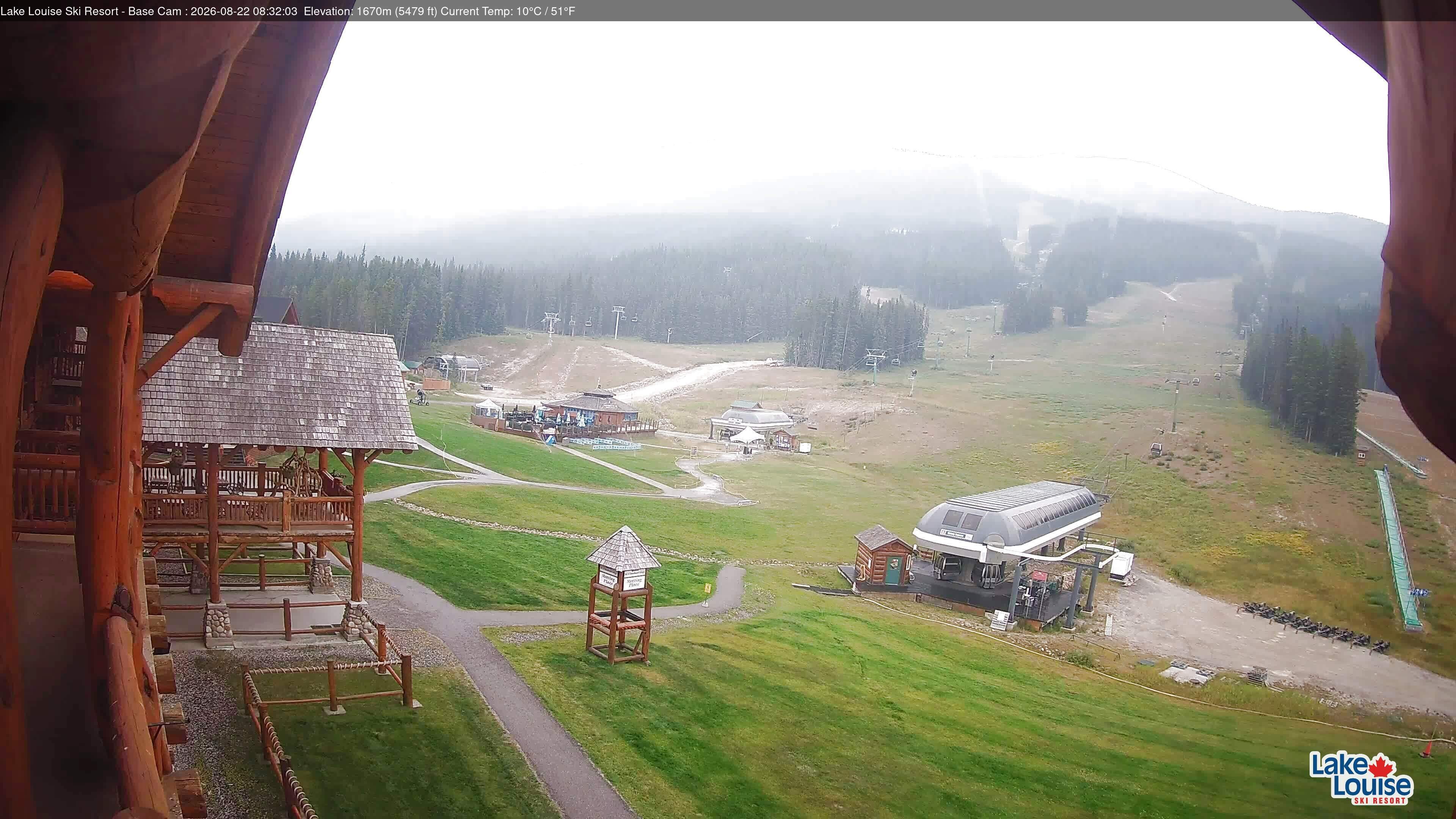 Archiv Foto Webcam Lake Louise: Talstation