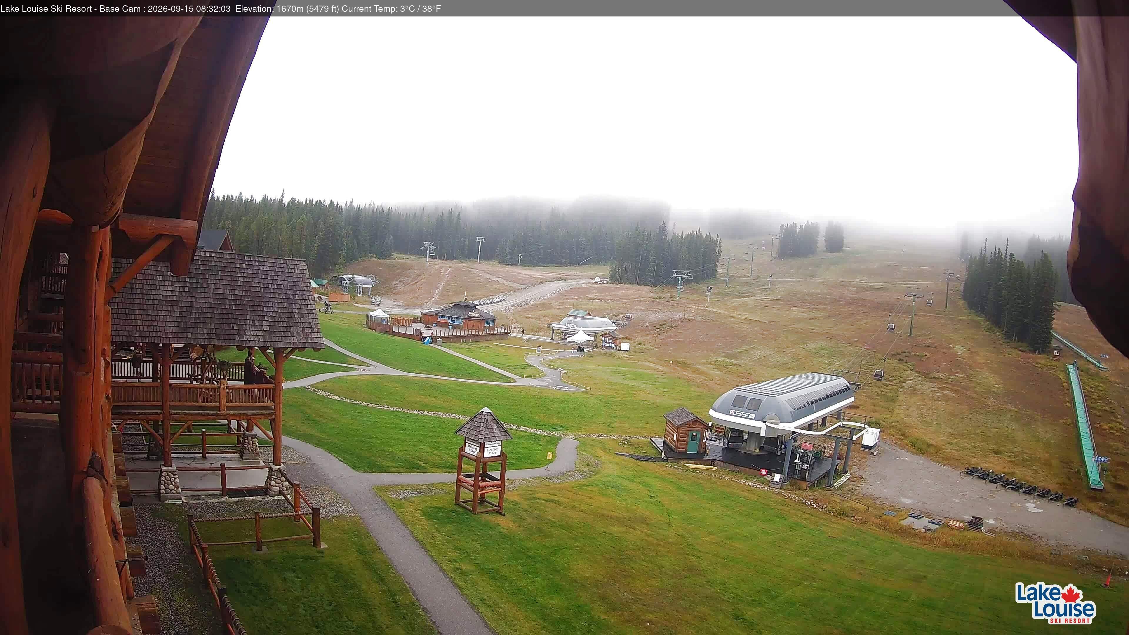 Archiv Foto Webcam Lake Louise: Talstation