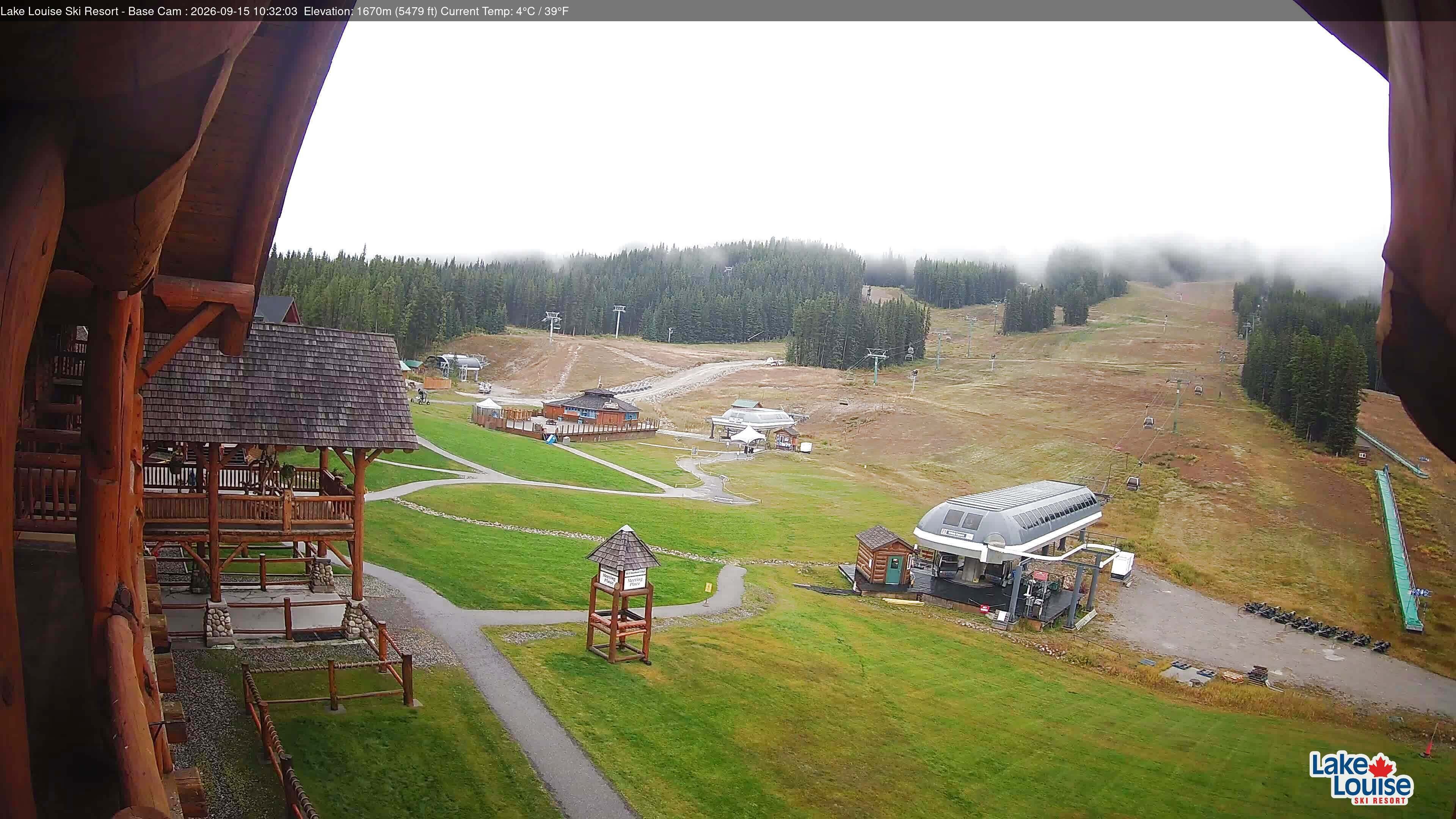 Archiv Foto Webcam Lake Louise: Talstation