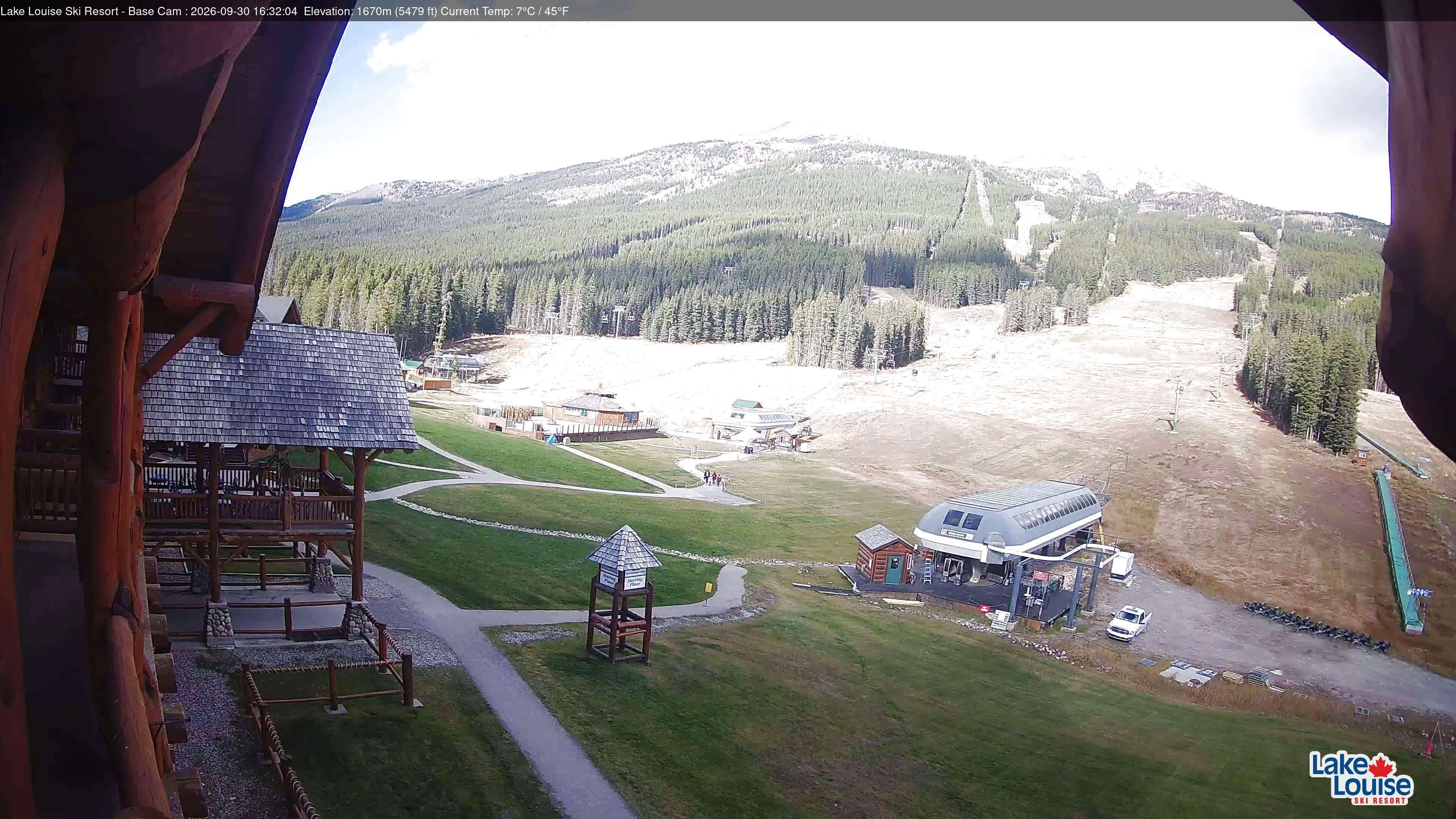 Archiv Foto Webcam Lake Louise: Talstation