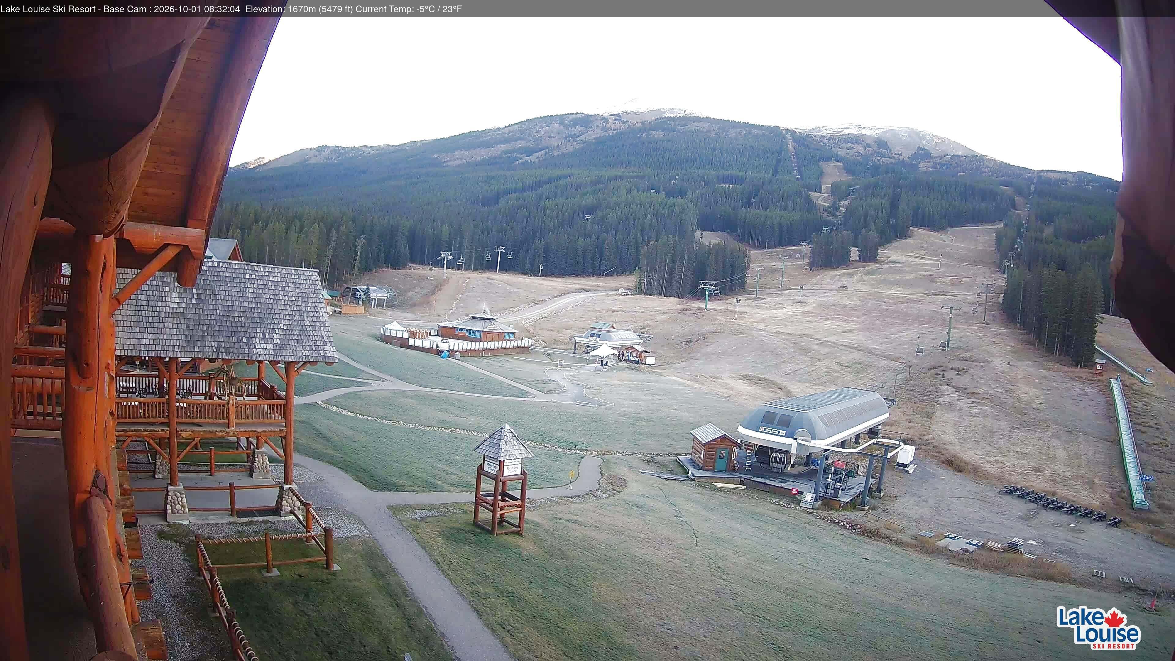 Archiv Foto Webcam Lake Louise: Talstation