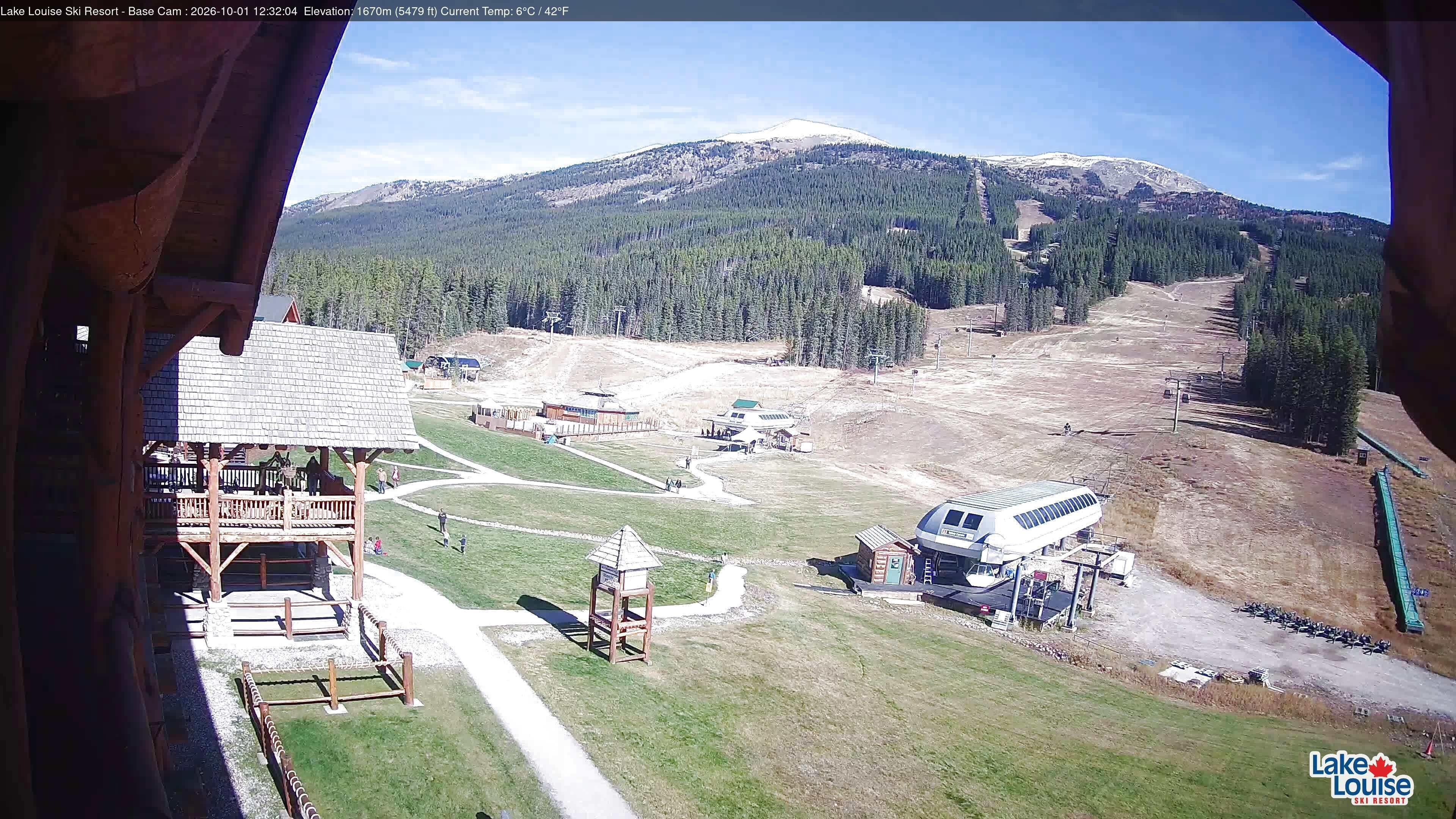 Archiv Foto Webcam Lake Louise: Talstation