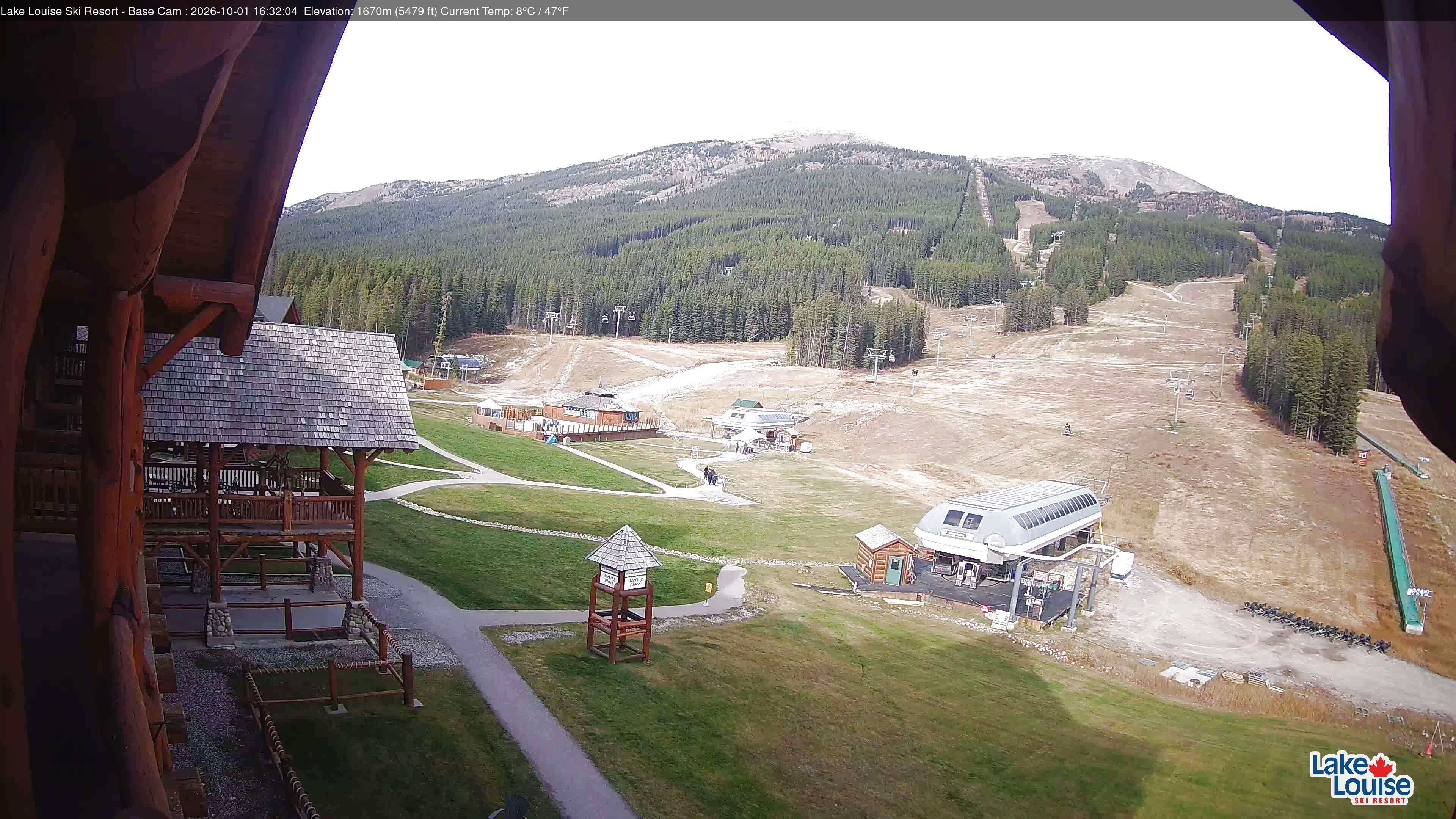 Archiv Foto Webcam Lake Louise: Talstation
