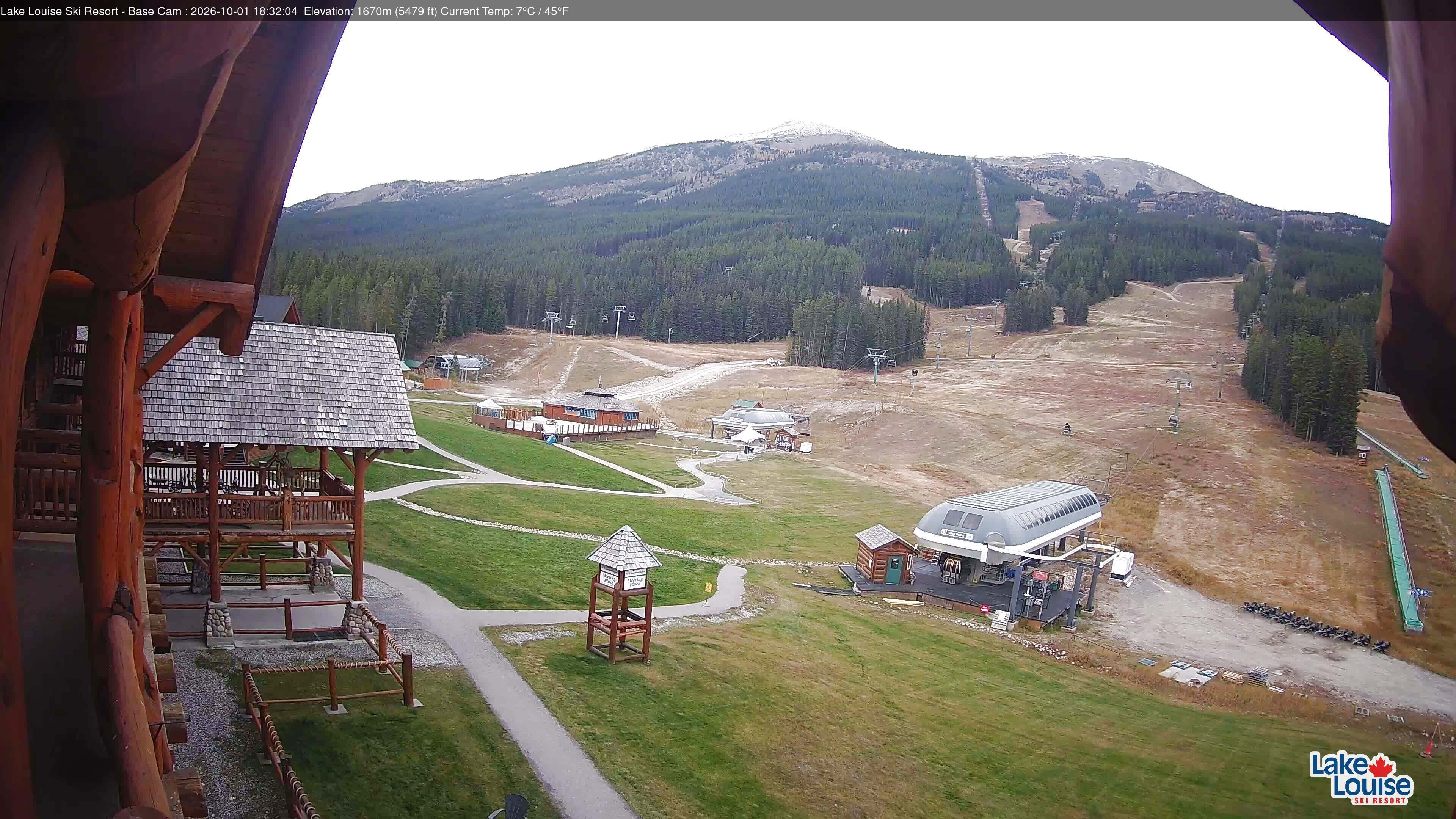 Archiv Foto Webcam Lake Louise: Talstation