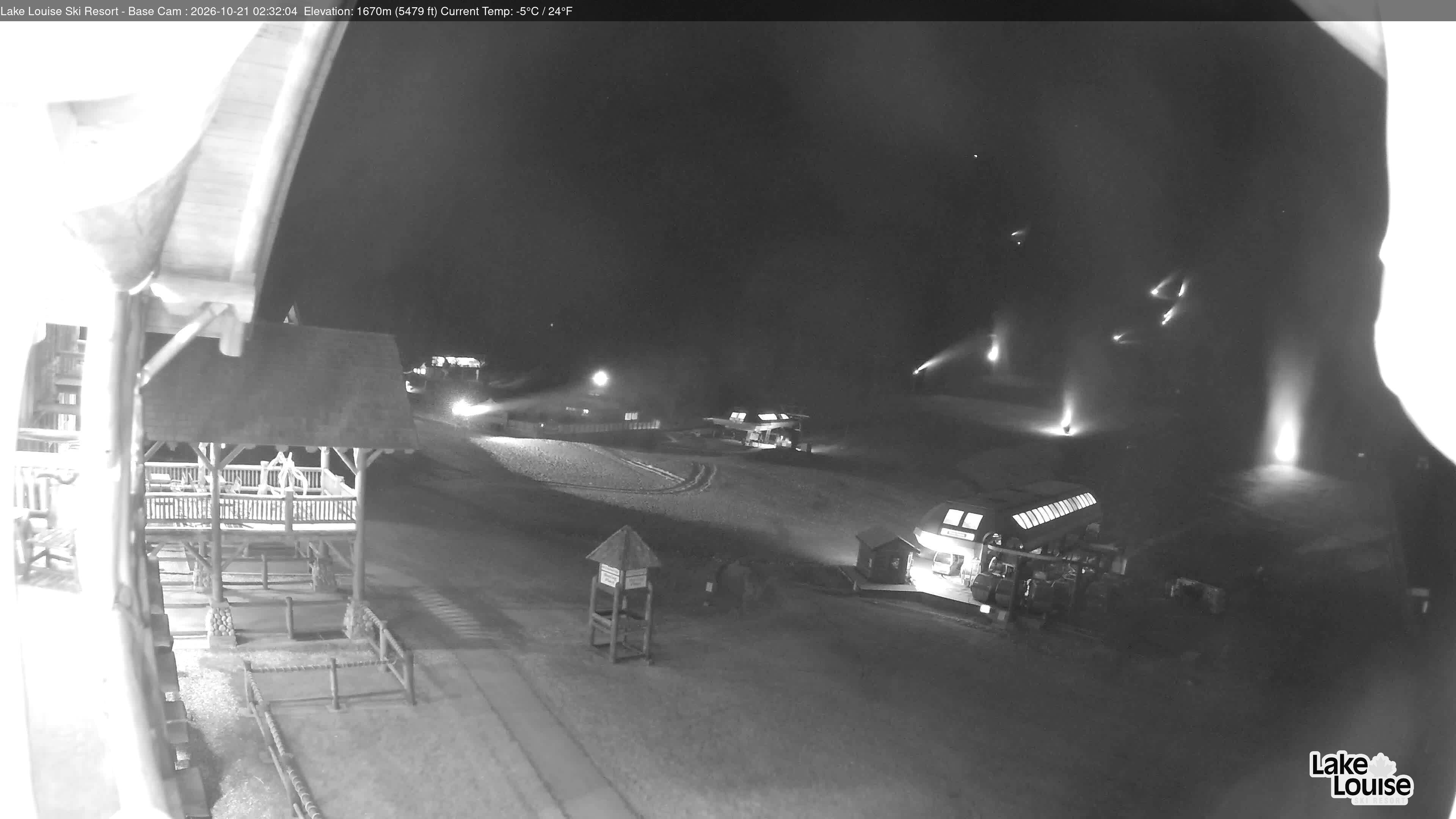 Archiv Foto Webcam Lake Louise: Talstation