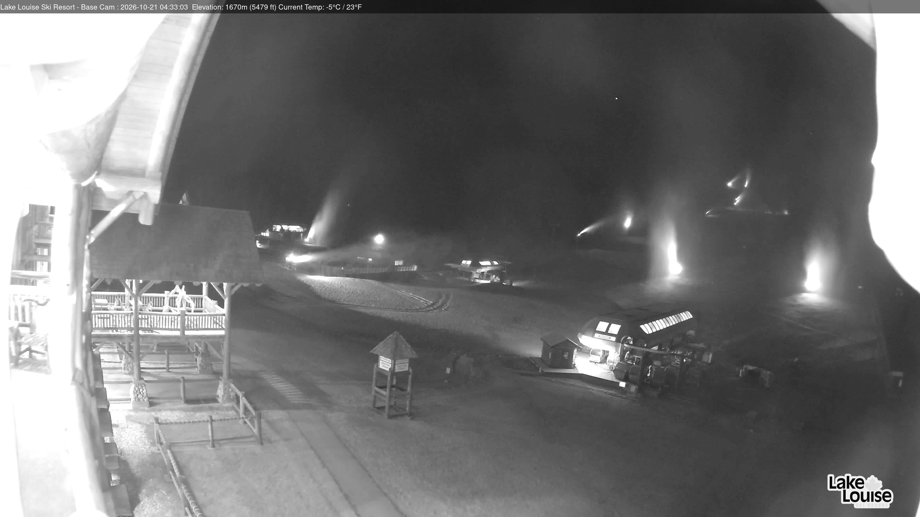 Archiv Foto Webcam Lake Louise: Talstation