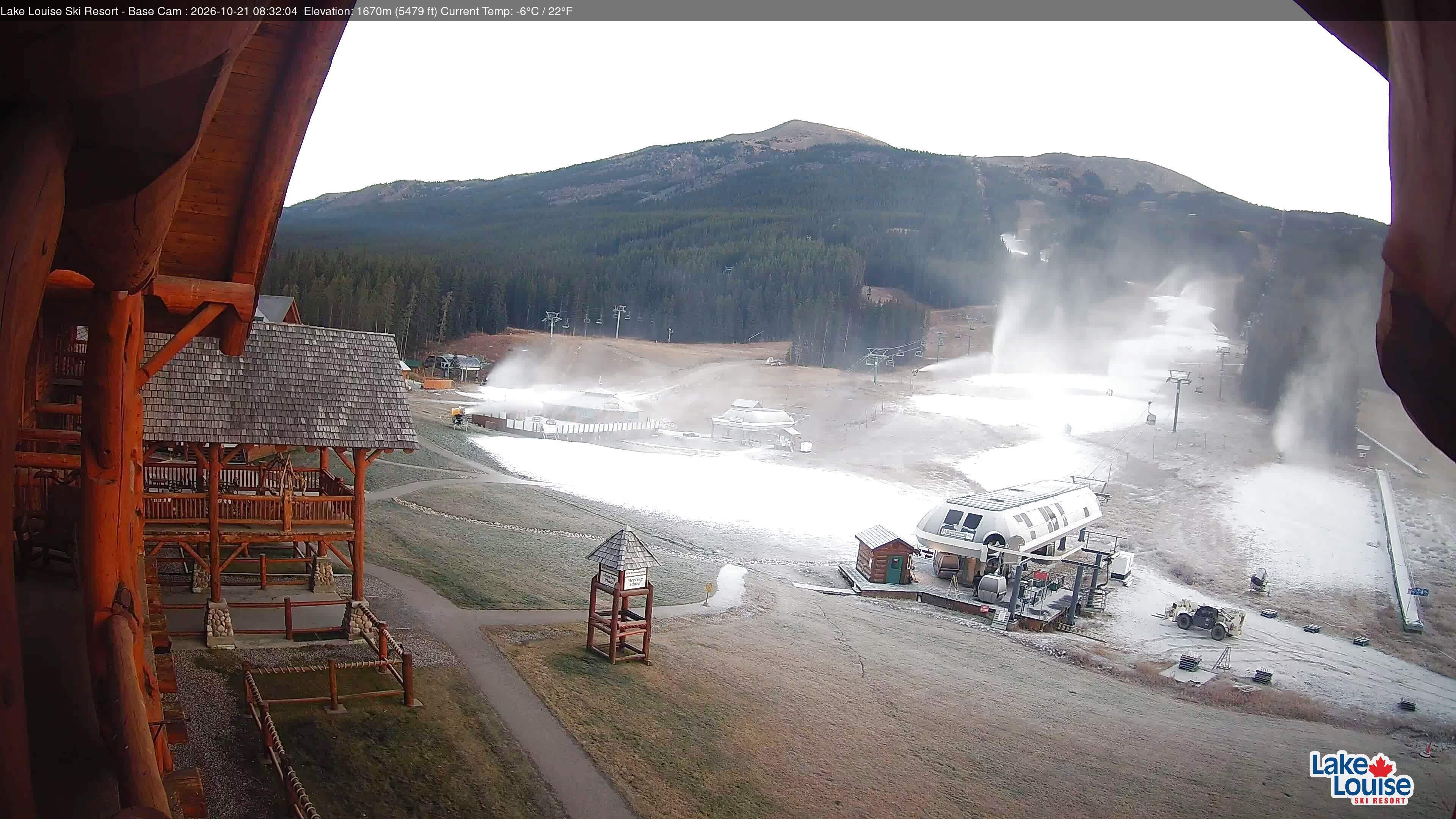 Archiv Foto Webcam Lake Louise: Talstation