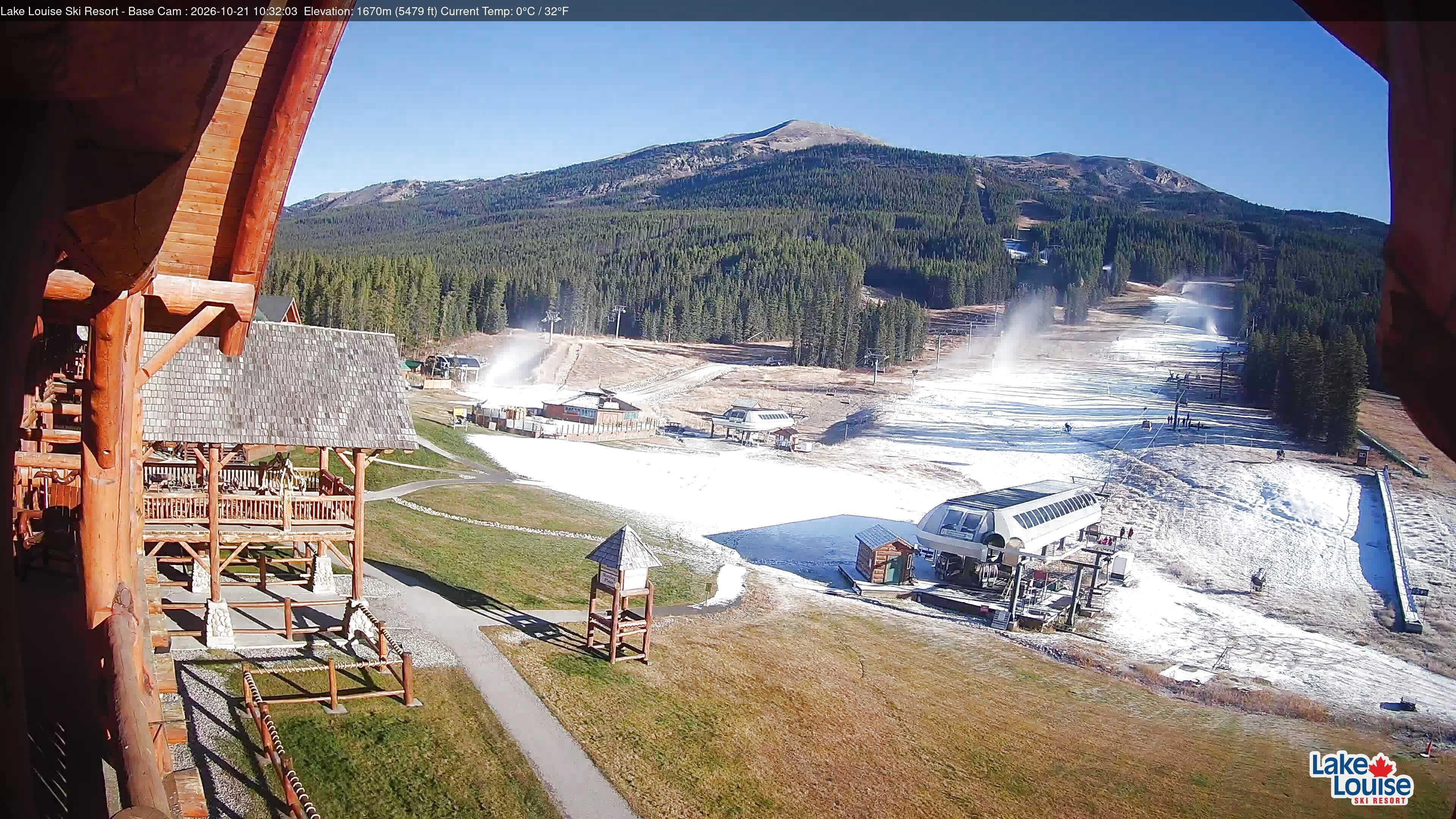 Archiv Foto Webcam Lake Louise: Talstation