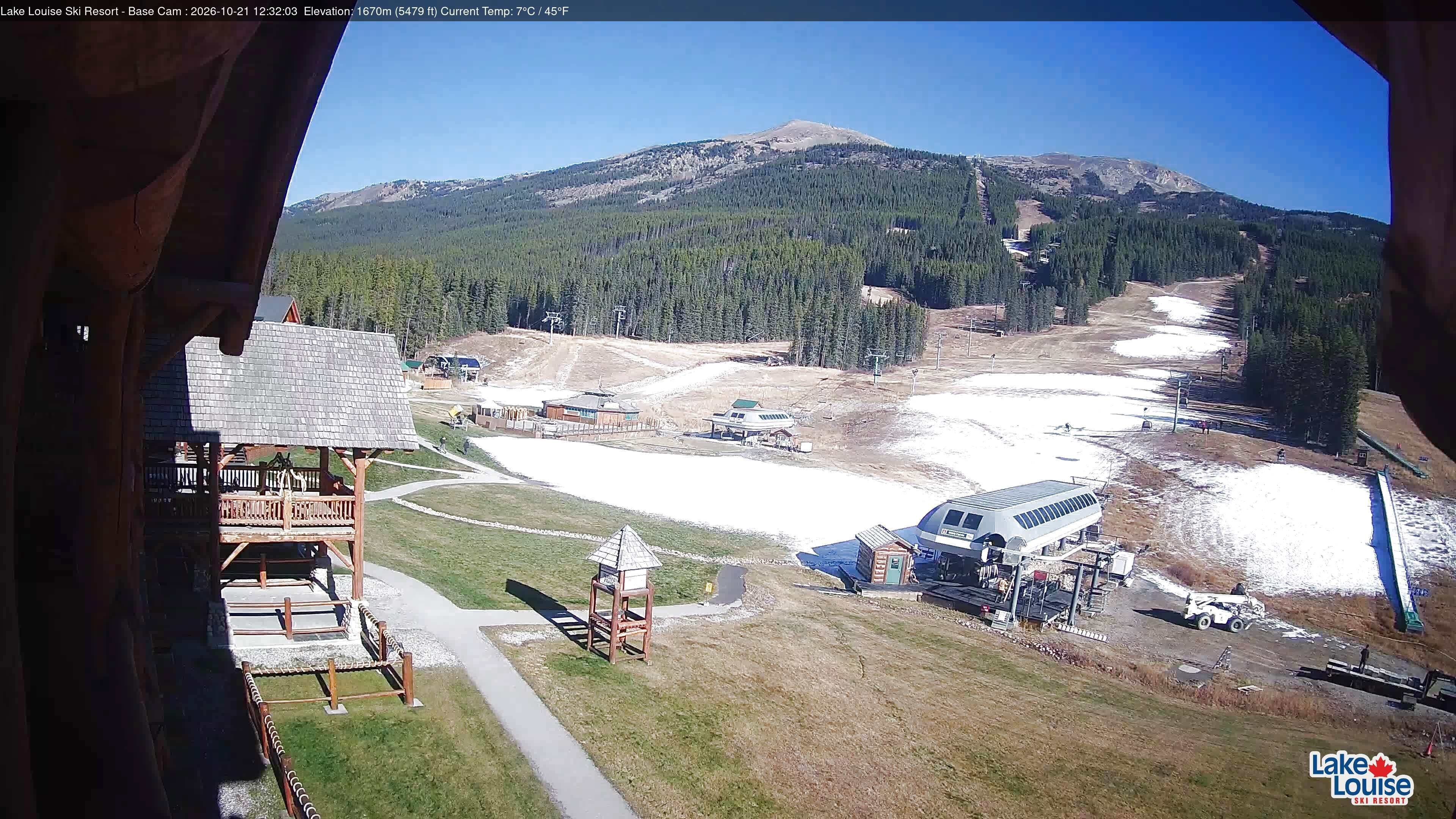 Archiv Foto Webcam Lake Louise: Talstation