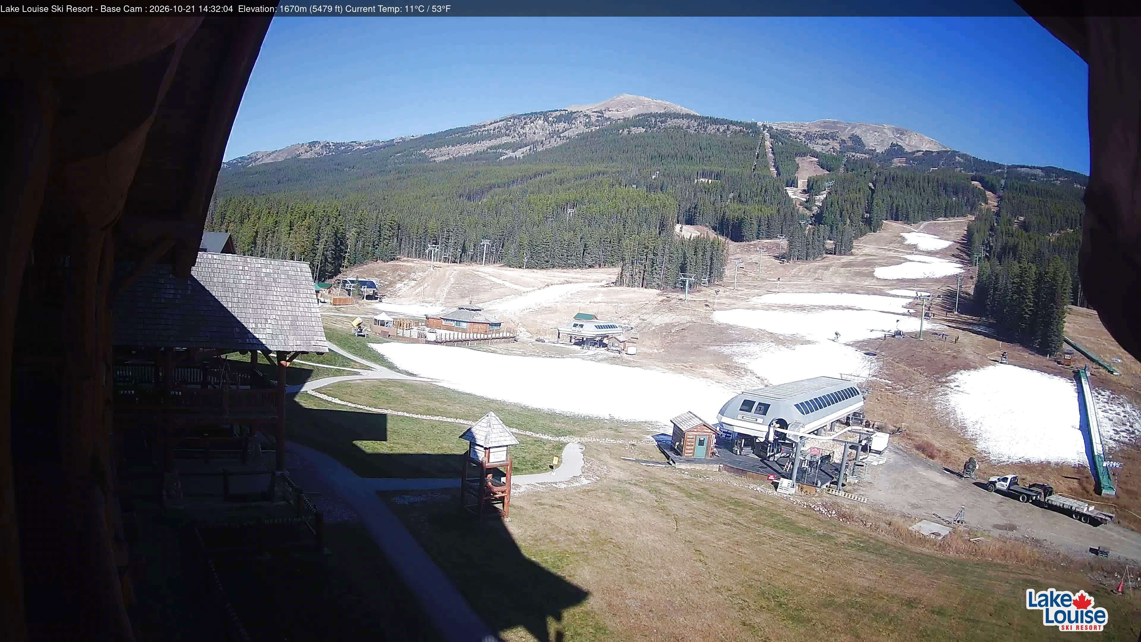 Archiv Foto Webcam Lake Louise: Talstation