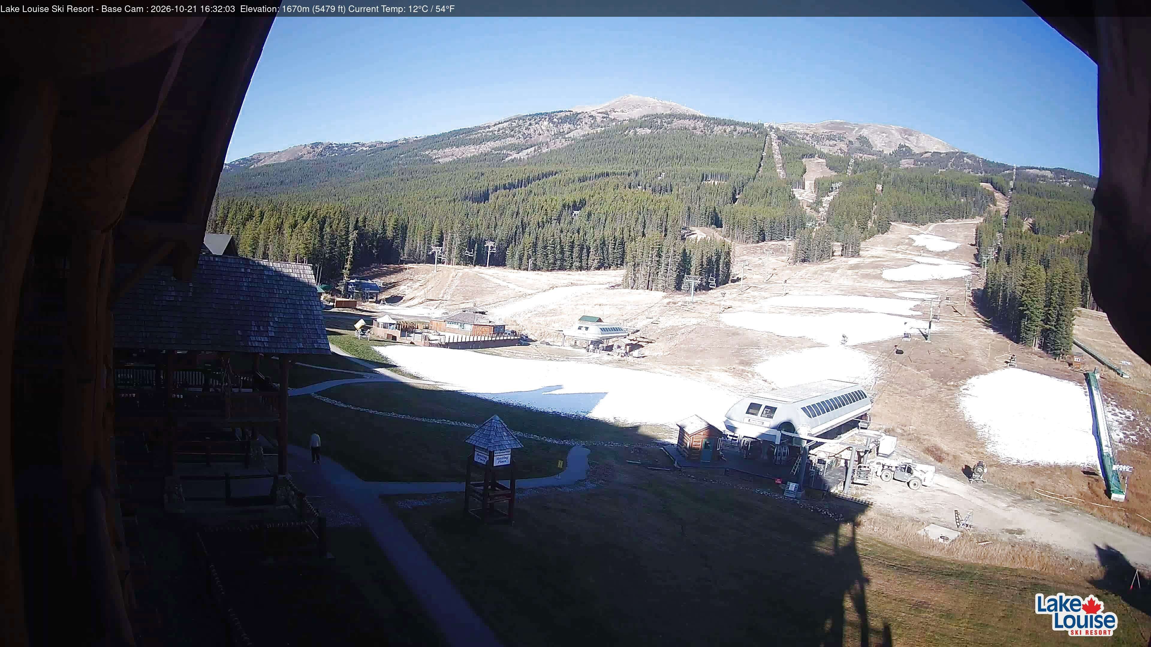 Archiv Foto Webcam Lake Louise: Talstation