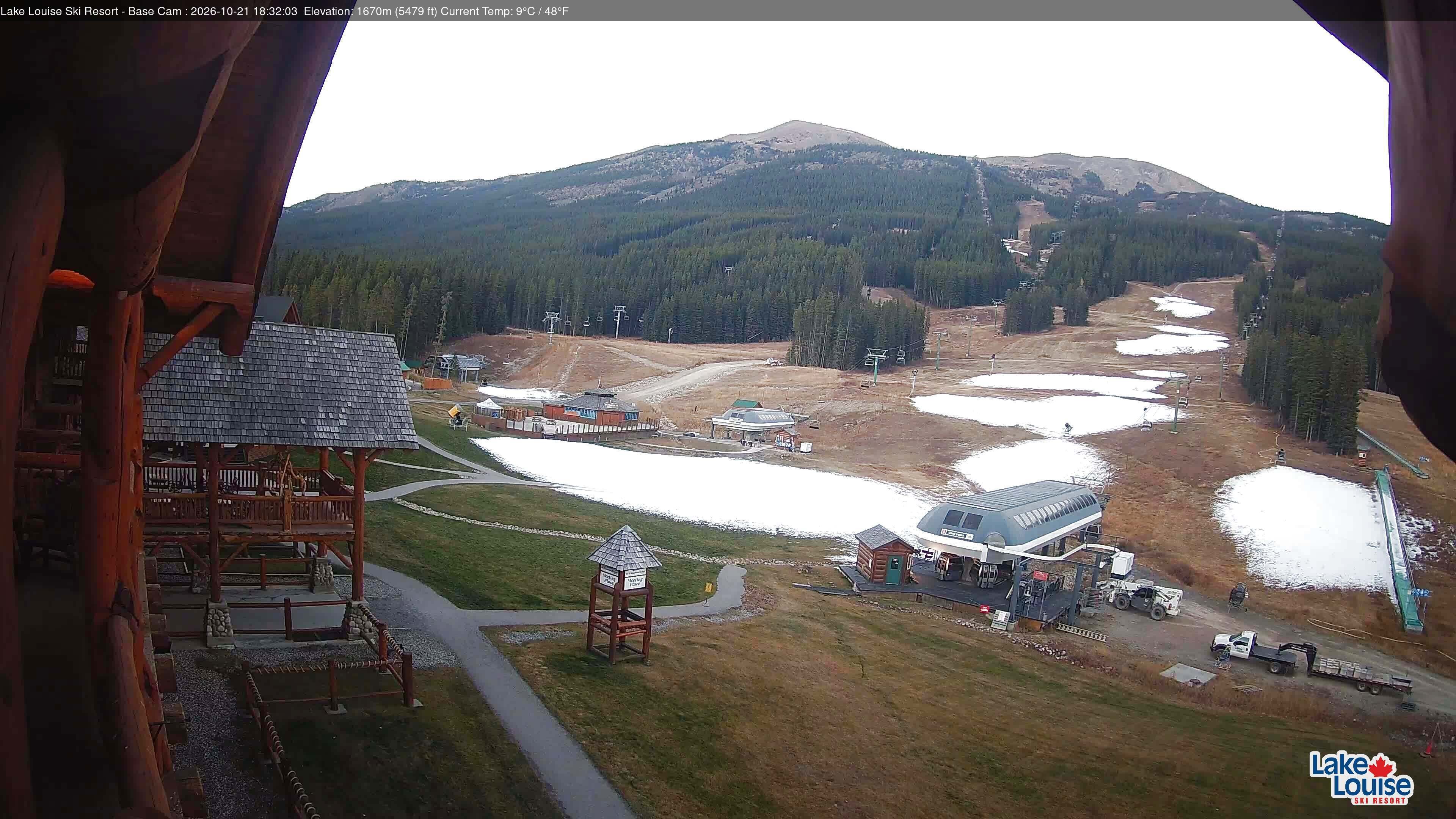 Archiv Foto Webcam Lake Louise: Talstation