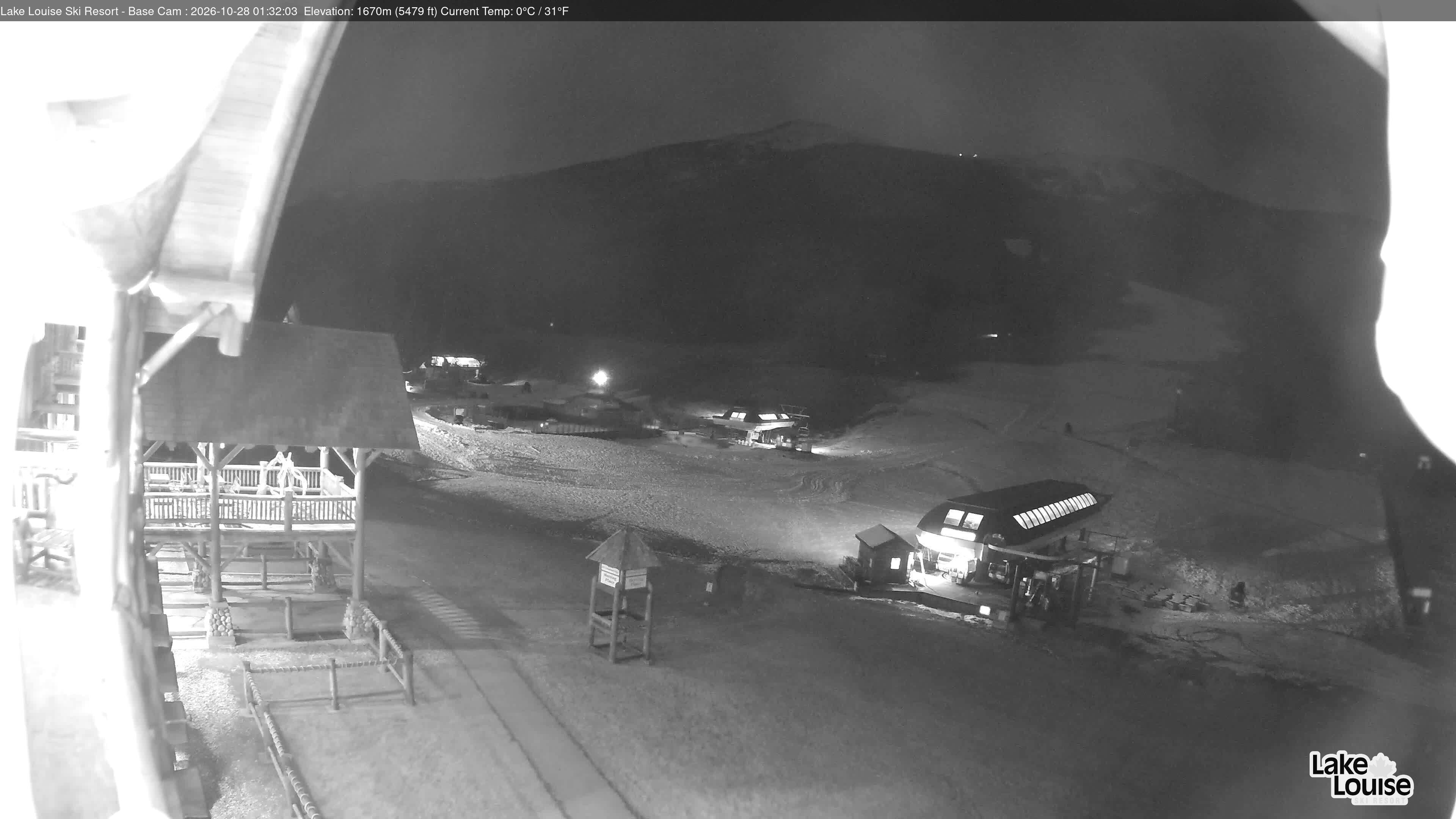 Archiv Foto Webcam Lake Louise: Talstation