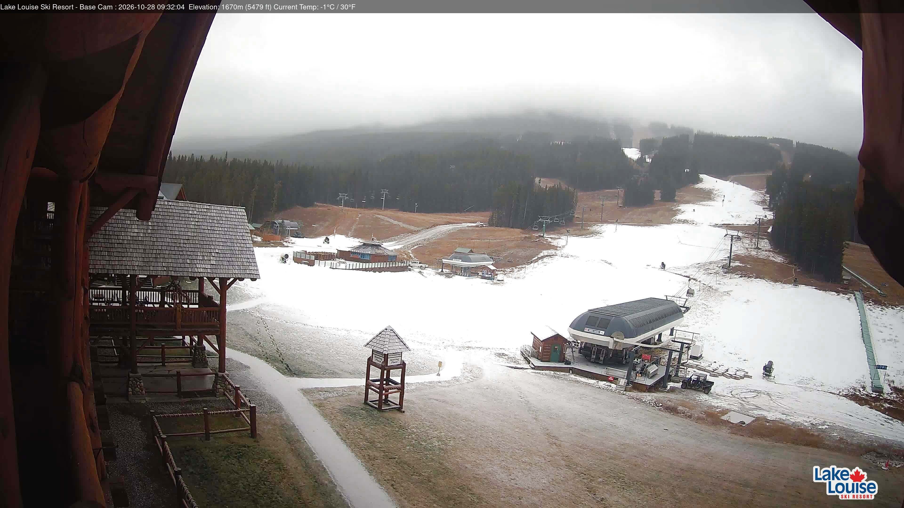 Archiv Foto Webcam Lake Louise: Talstation