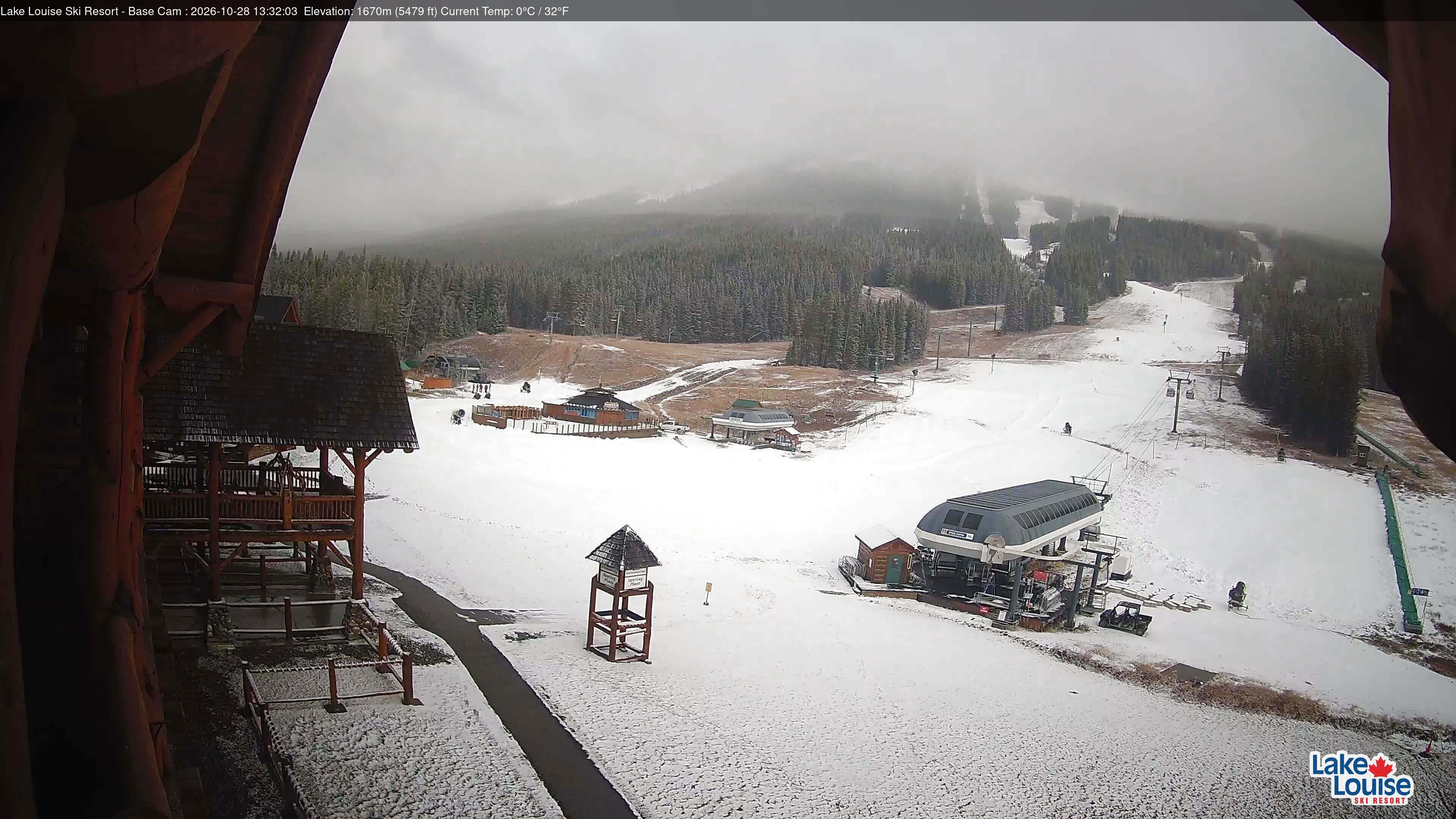 Archiv Foto Webcam Lake Louise: Talstation