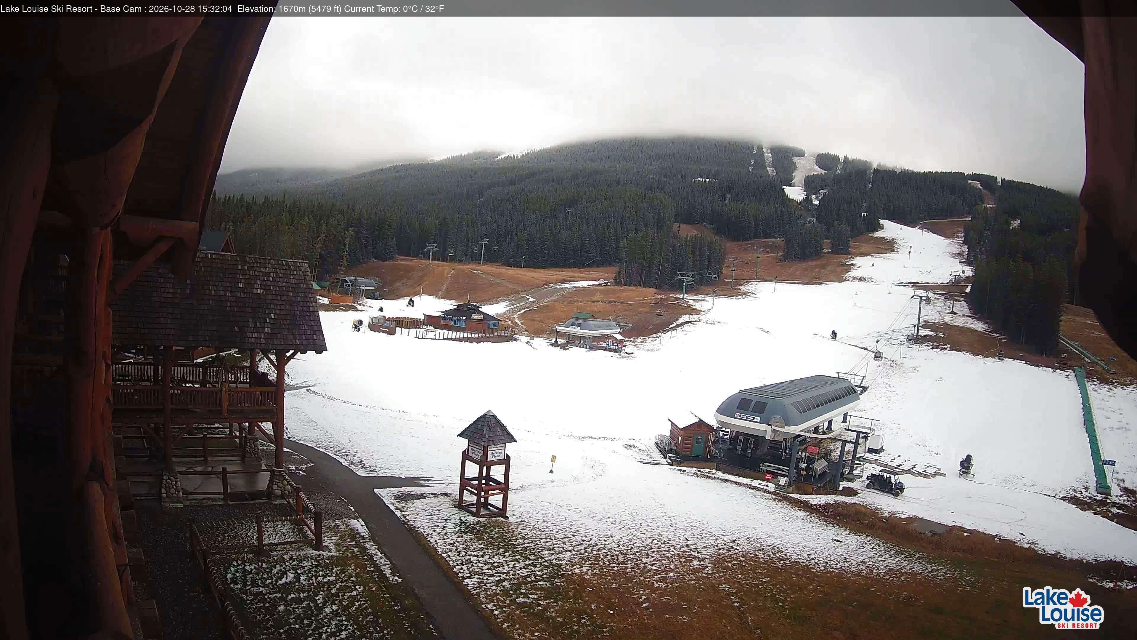 Archiv Foto Webcam Lake Louise: Talstation