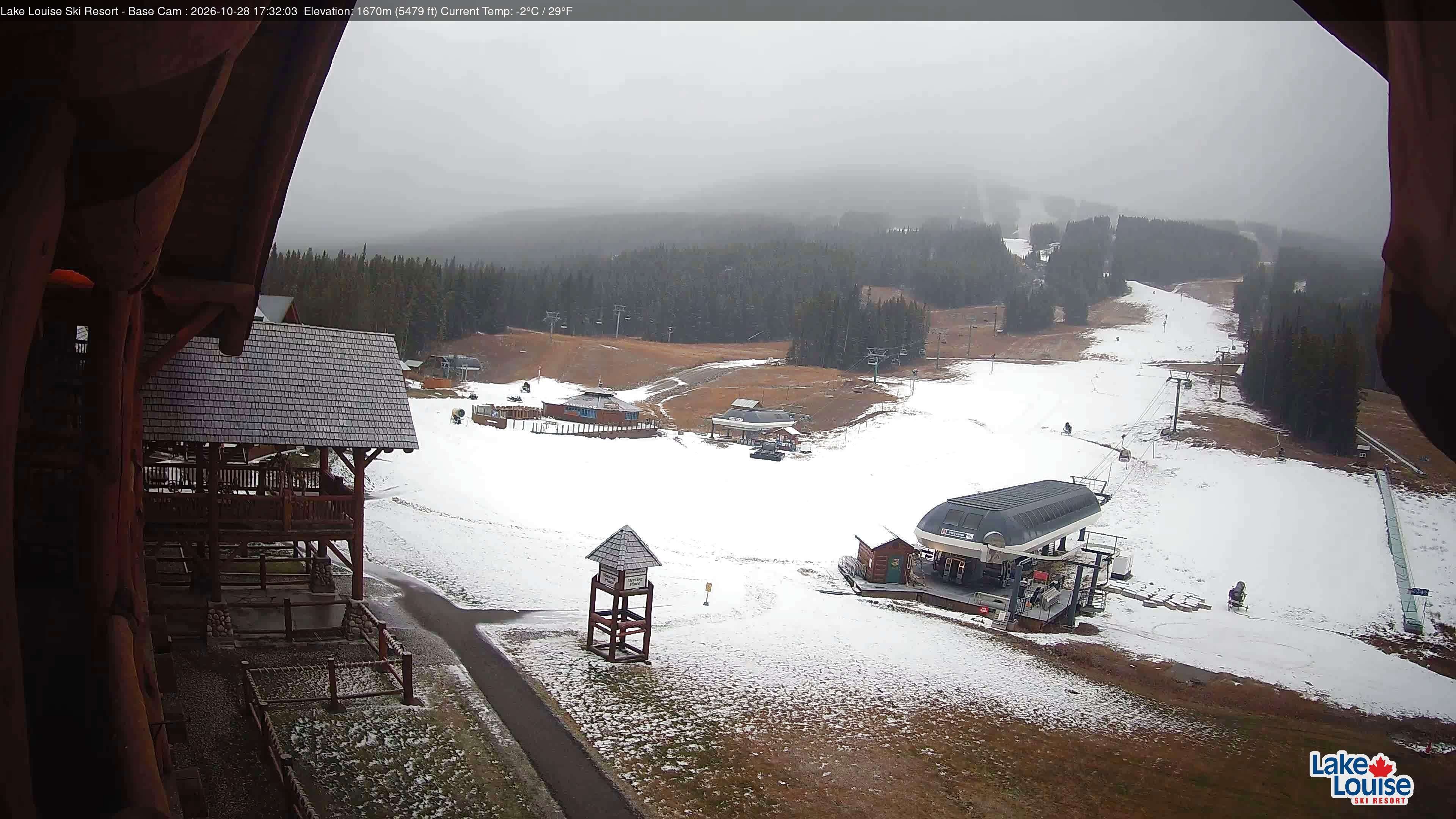 Archiv Foto Webcam Lake Louise: Talstation